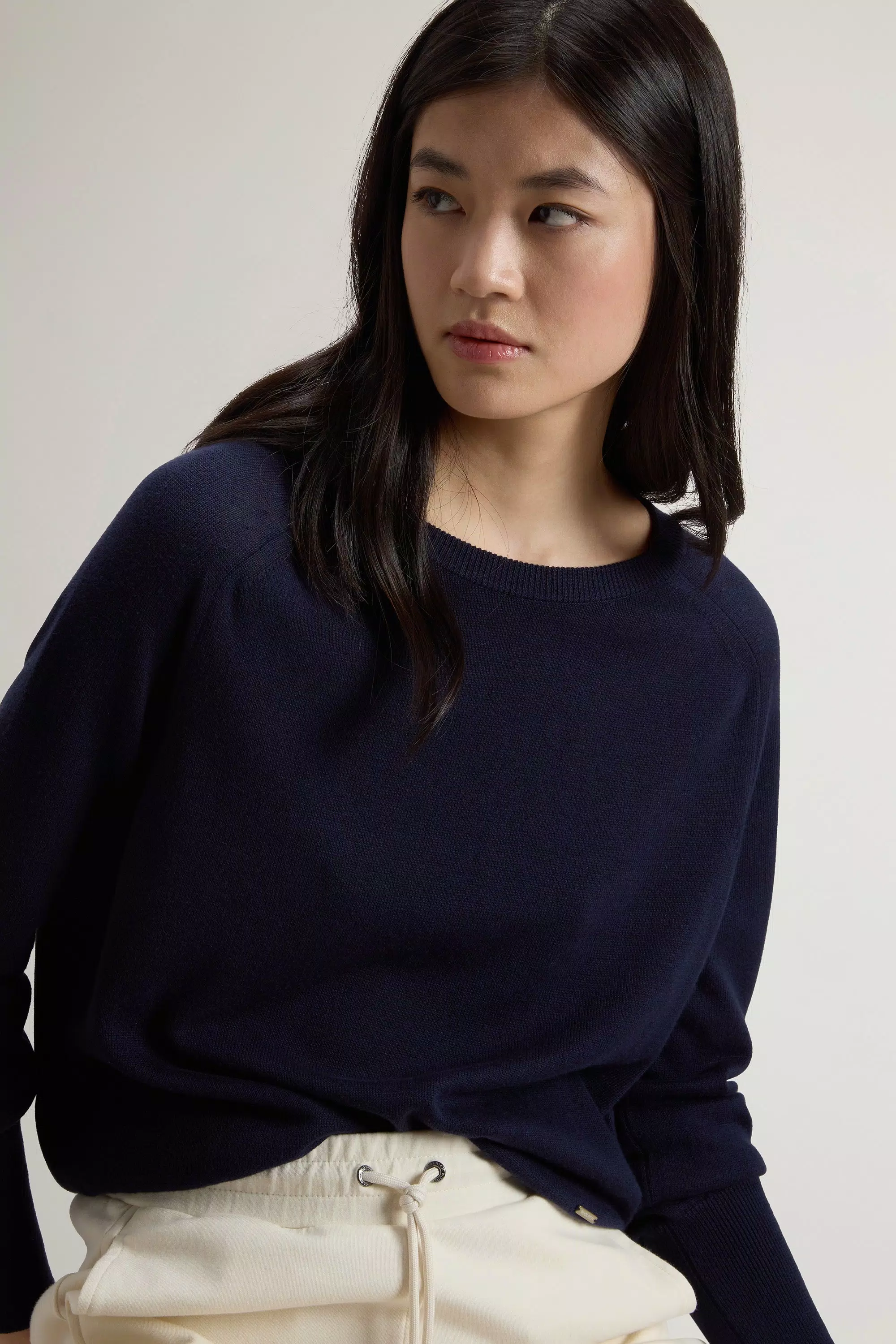 Pullover in Cotone e Miscela - Melton Blu