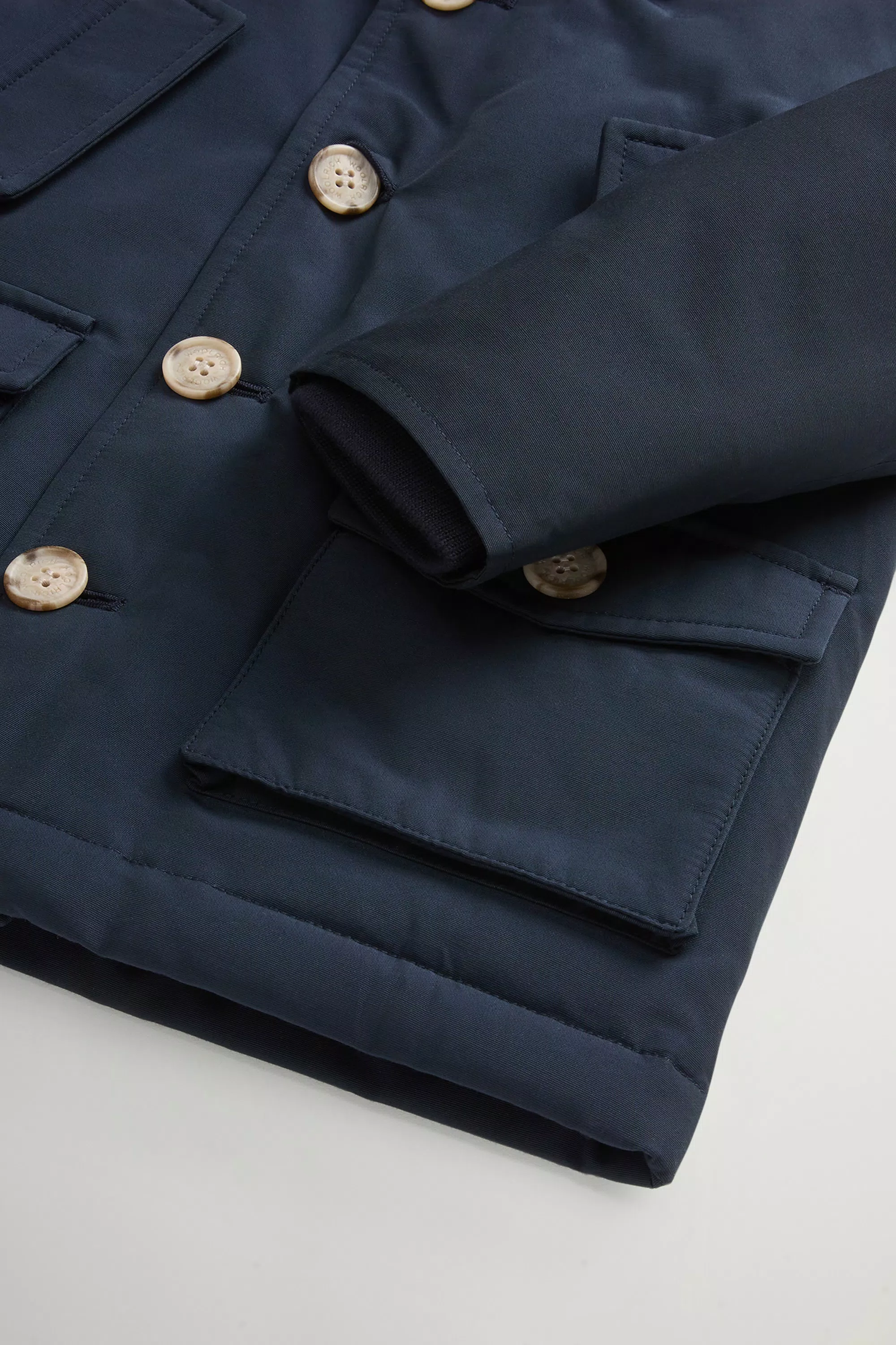 Parka per Bambini in Tessuto Ramar - Blu Melton