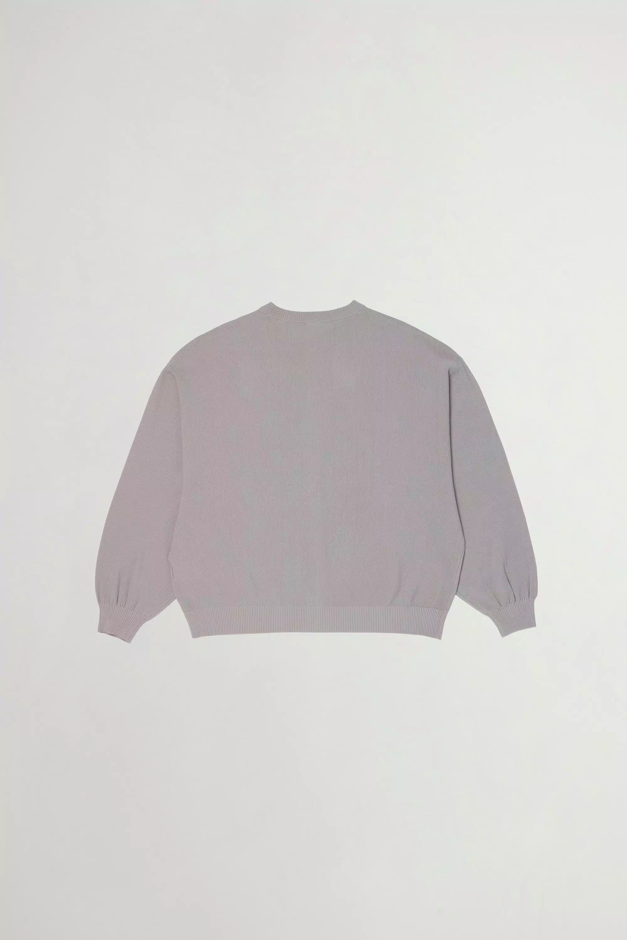 Cardigan a collo con maniche a coste in piqué di cotone puro - Grigio antracite