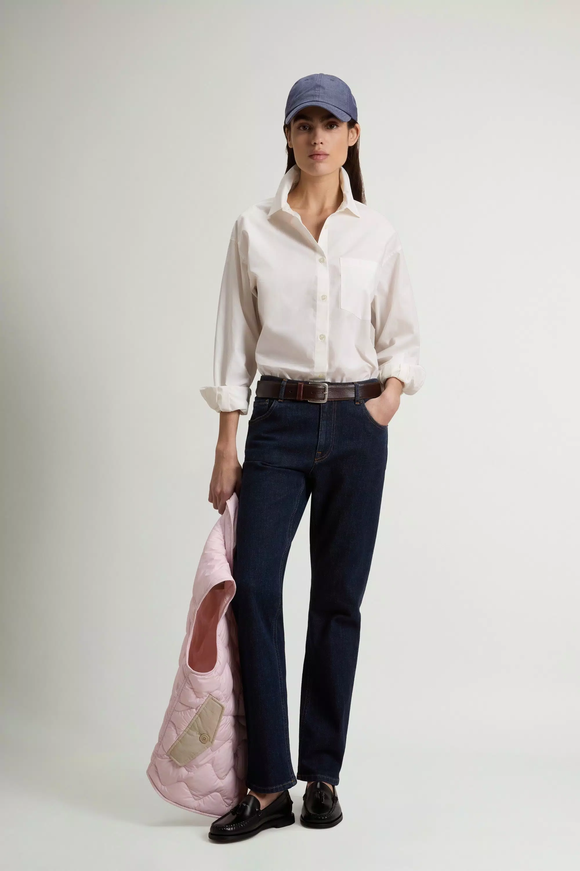 Camicia Boyfriend in Popeline di Cotone Puro - Bianco Artico