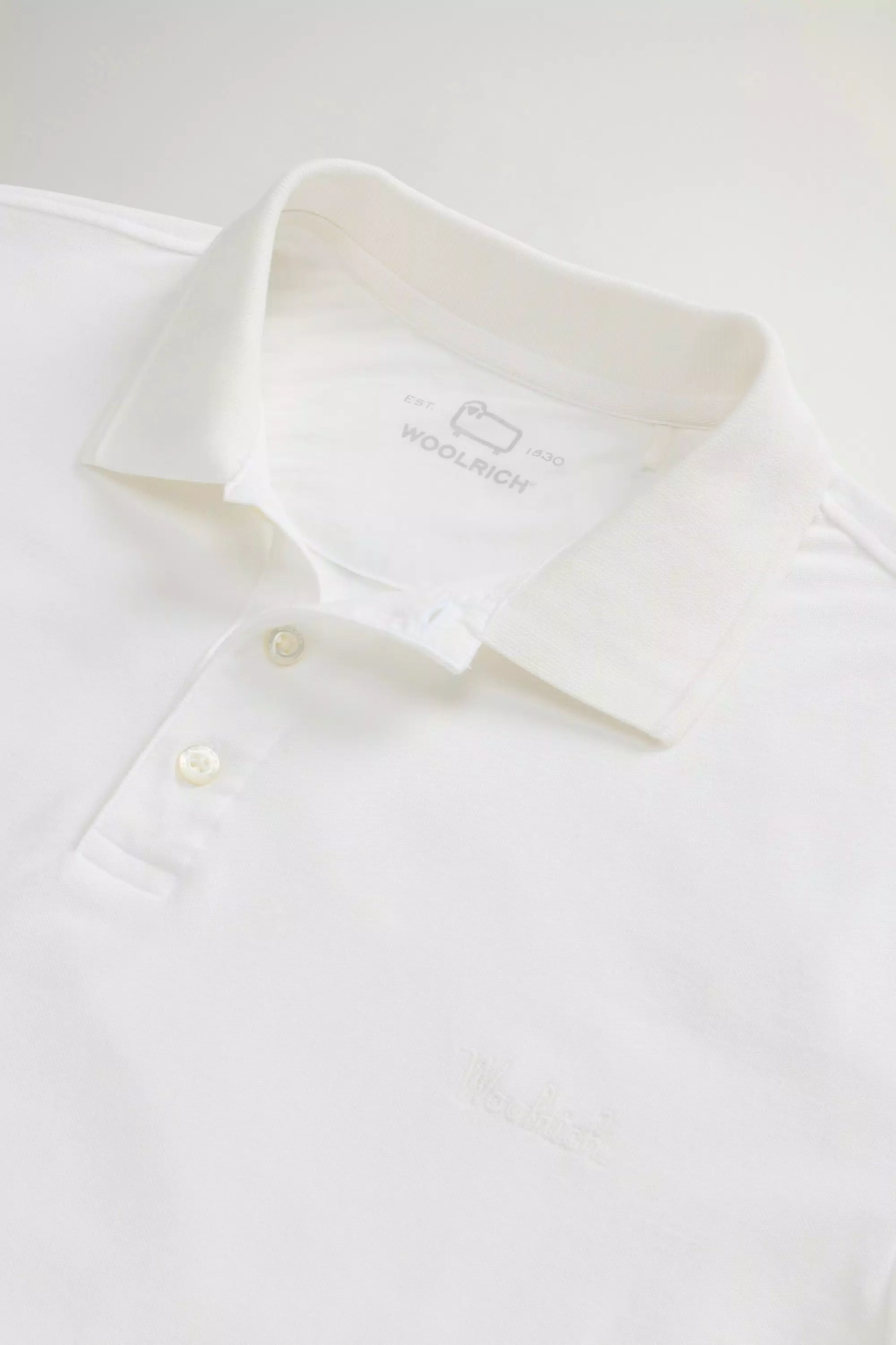 Maglia Polo Mackinack in Cotone Piqué Elasticizzato - Bianco Artico Finito