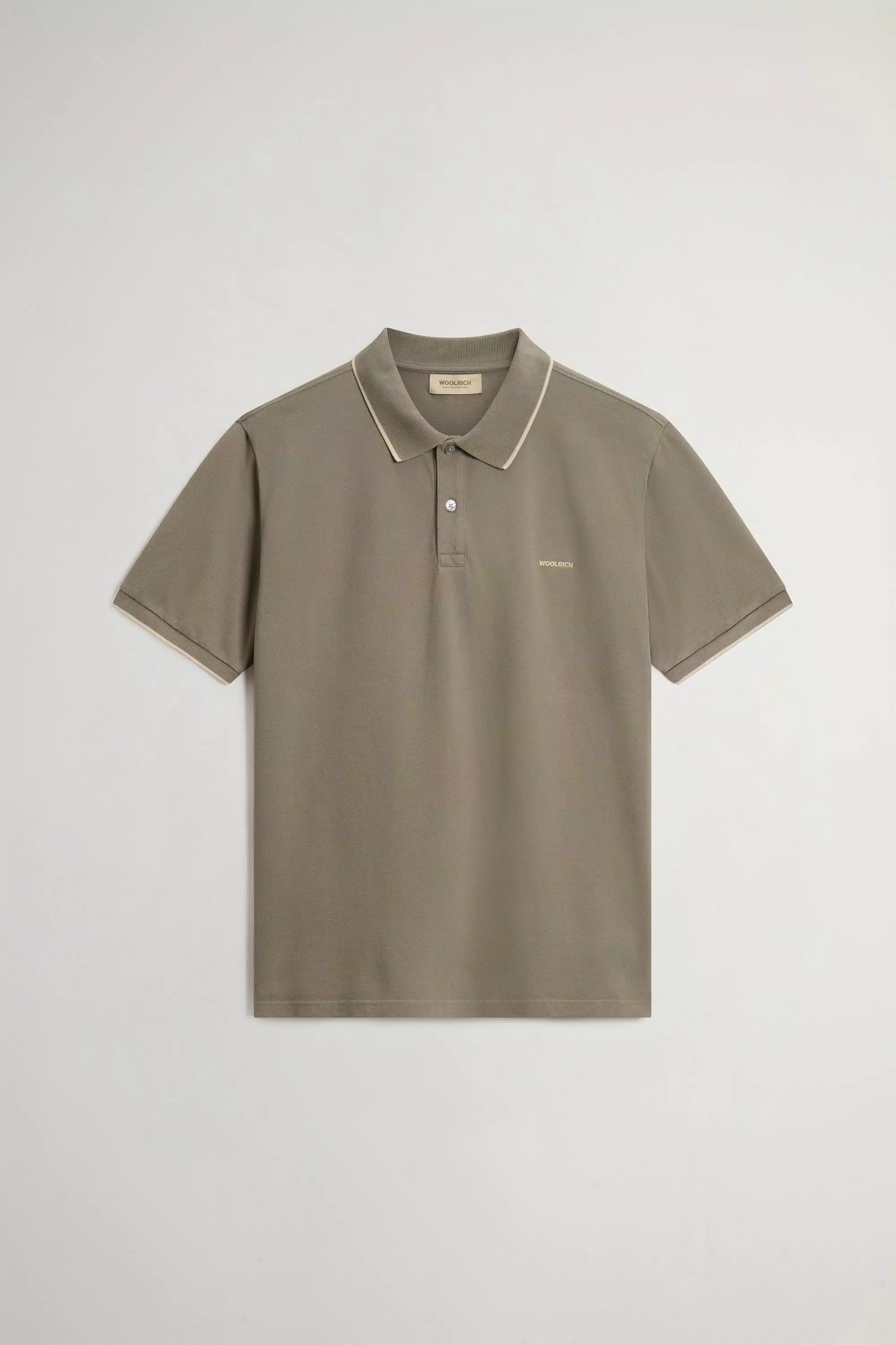 Maglietta Polo Monterey in Piqué di Cotone Elasticizzato - Oliva Fumé