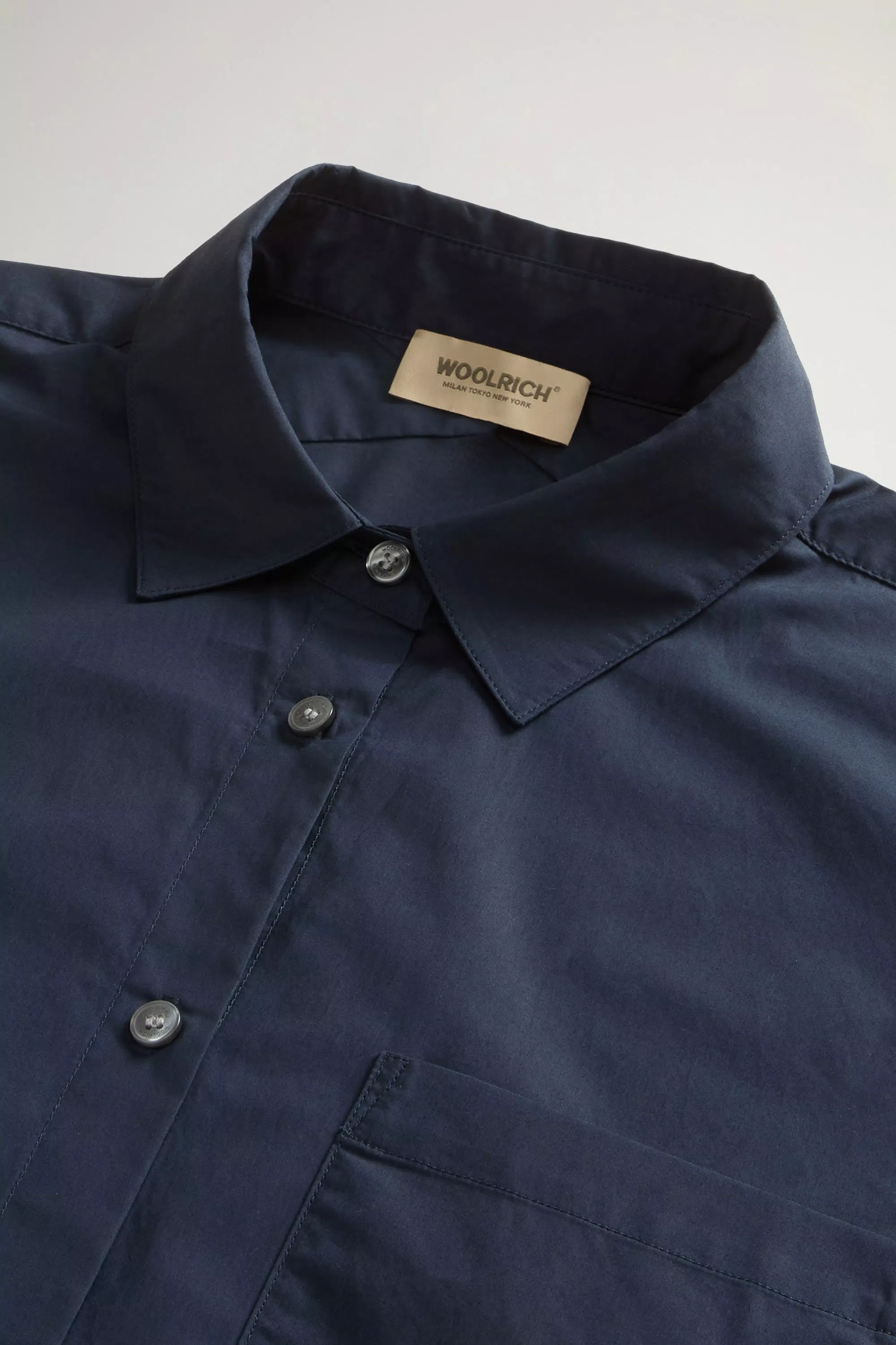 Camicia Boyfriend in Popeline di Cotone Puro - Melton Blu