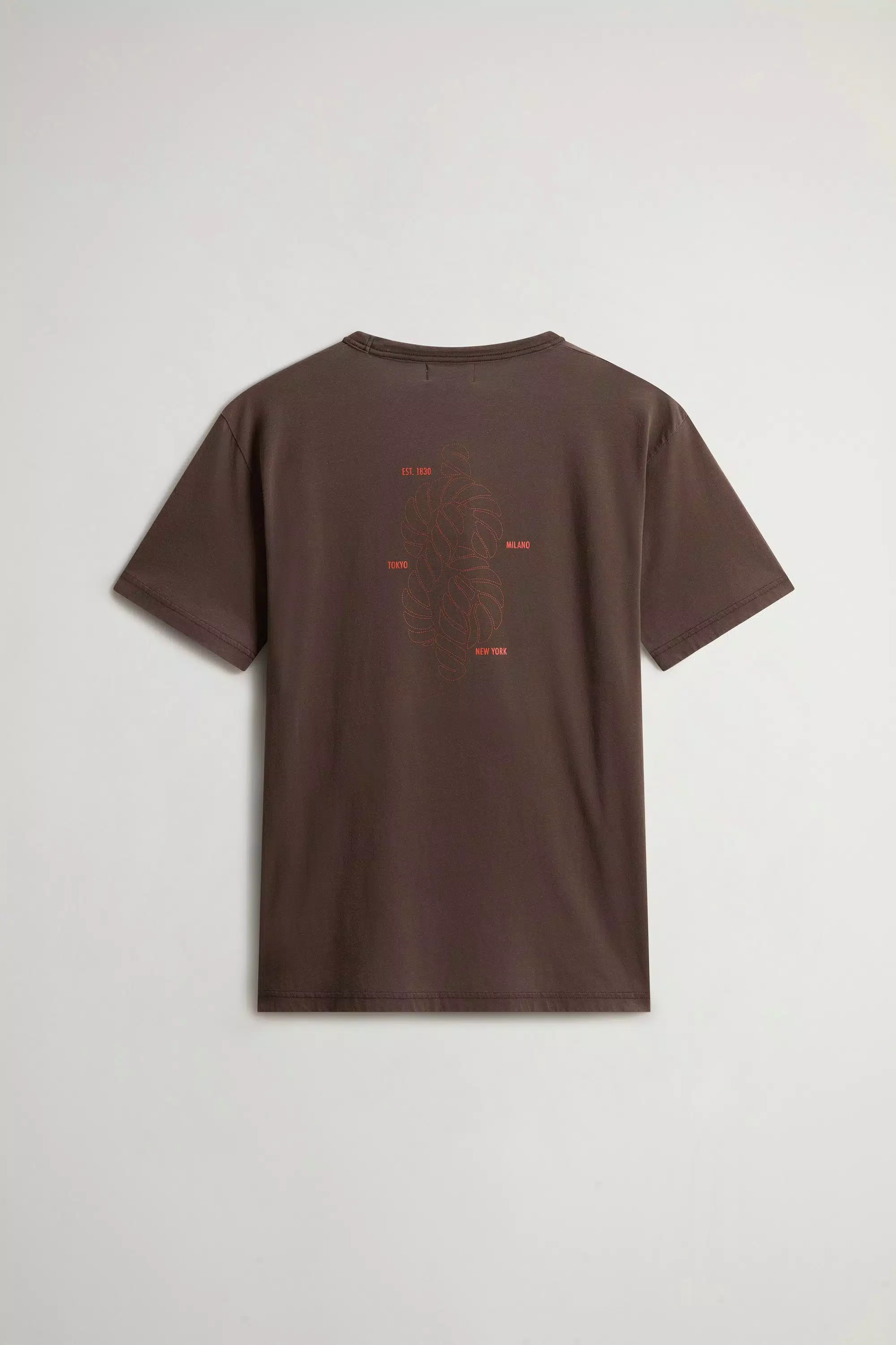 T-shirt in Cotone Puro con Tintura Tessile - Nero Slate Finito
