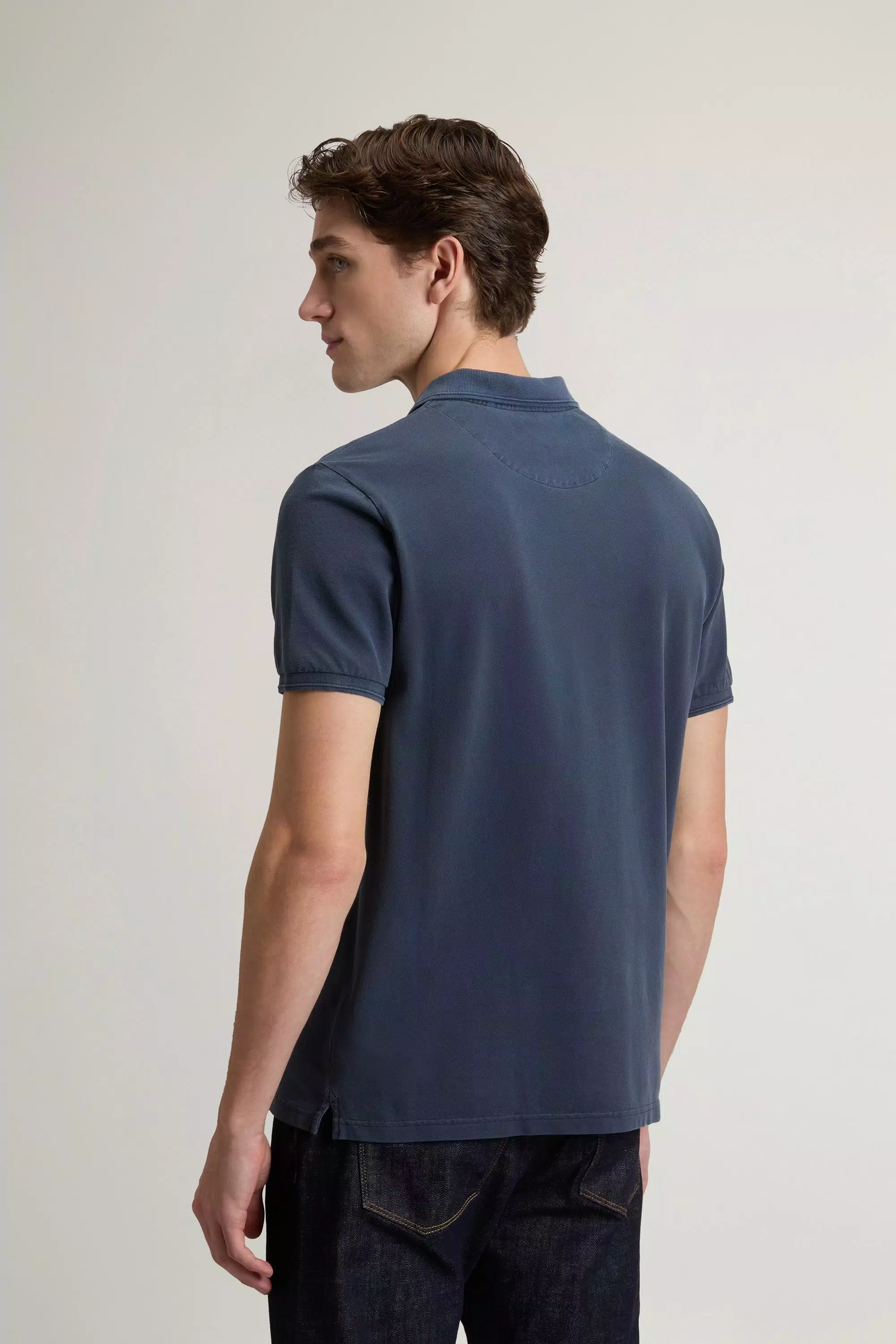 Maglietta Polo Mackinack in Cotone Piqué Elasticizzato - Melton Blu Finito
