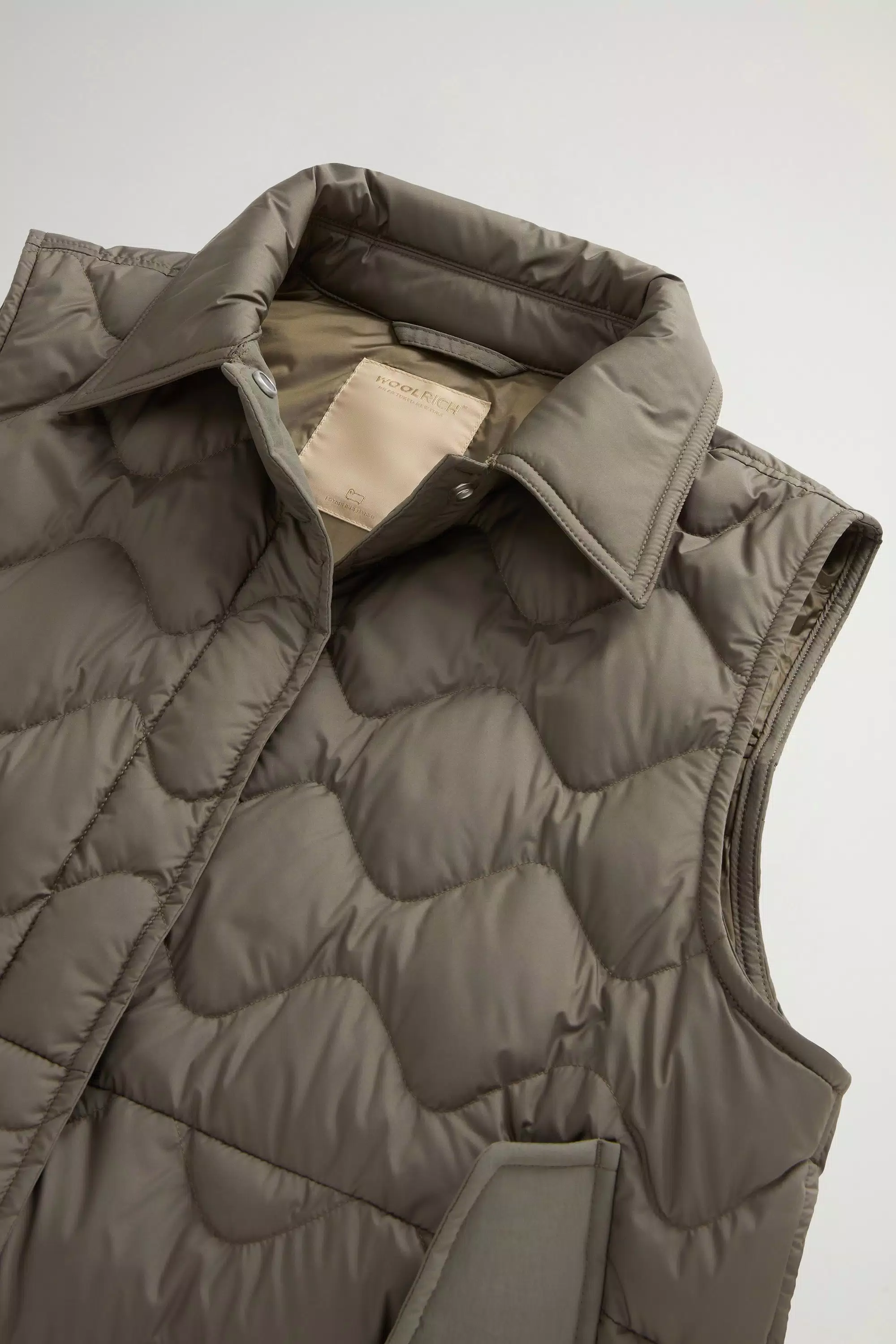 Gilet in Microfibra Trapuntata - Verde Scuro