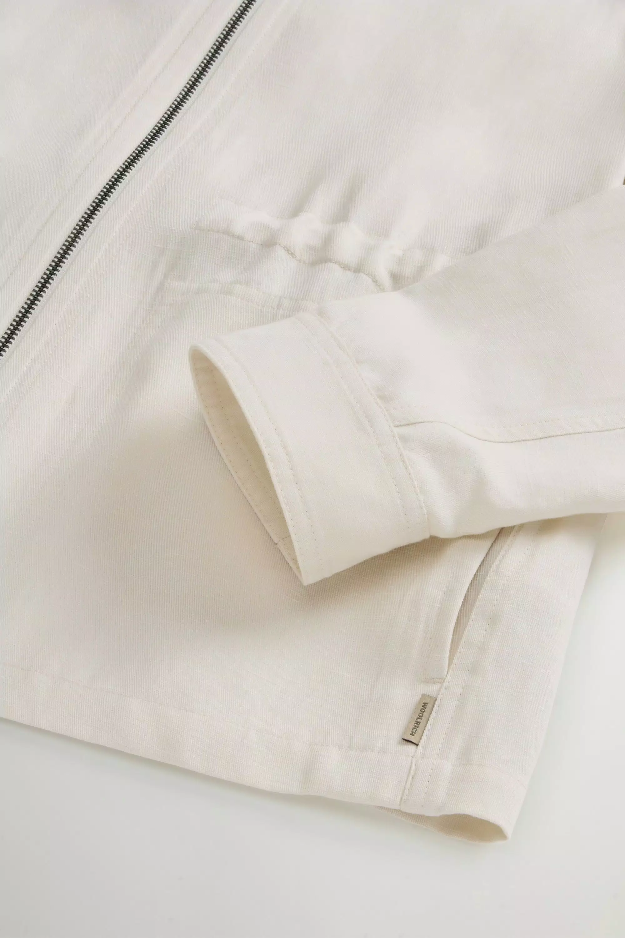 Overshirt in Tessuto in Miscela di Lino - Crema Latte