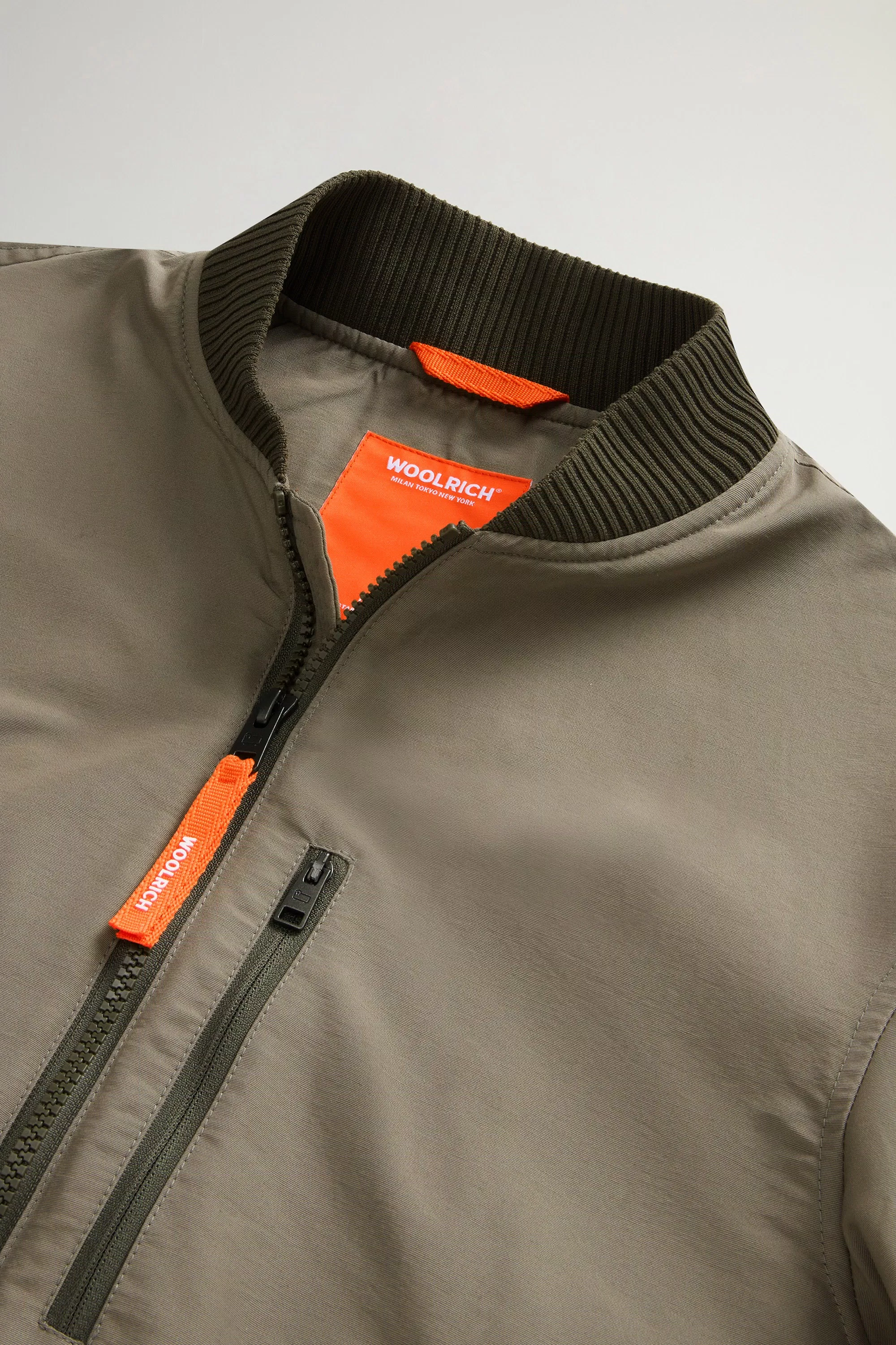 Giubbotto Bomber per Bambini in Tessuto Leggero Ramar - Olive Fumo