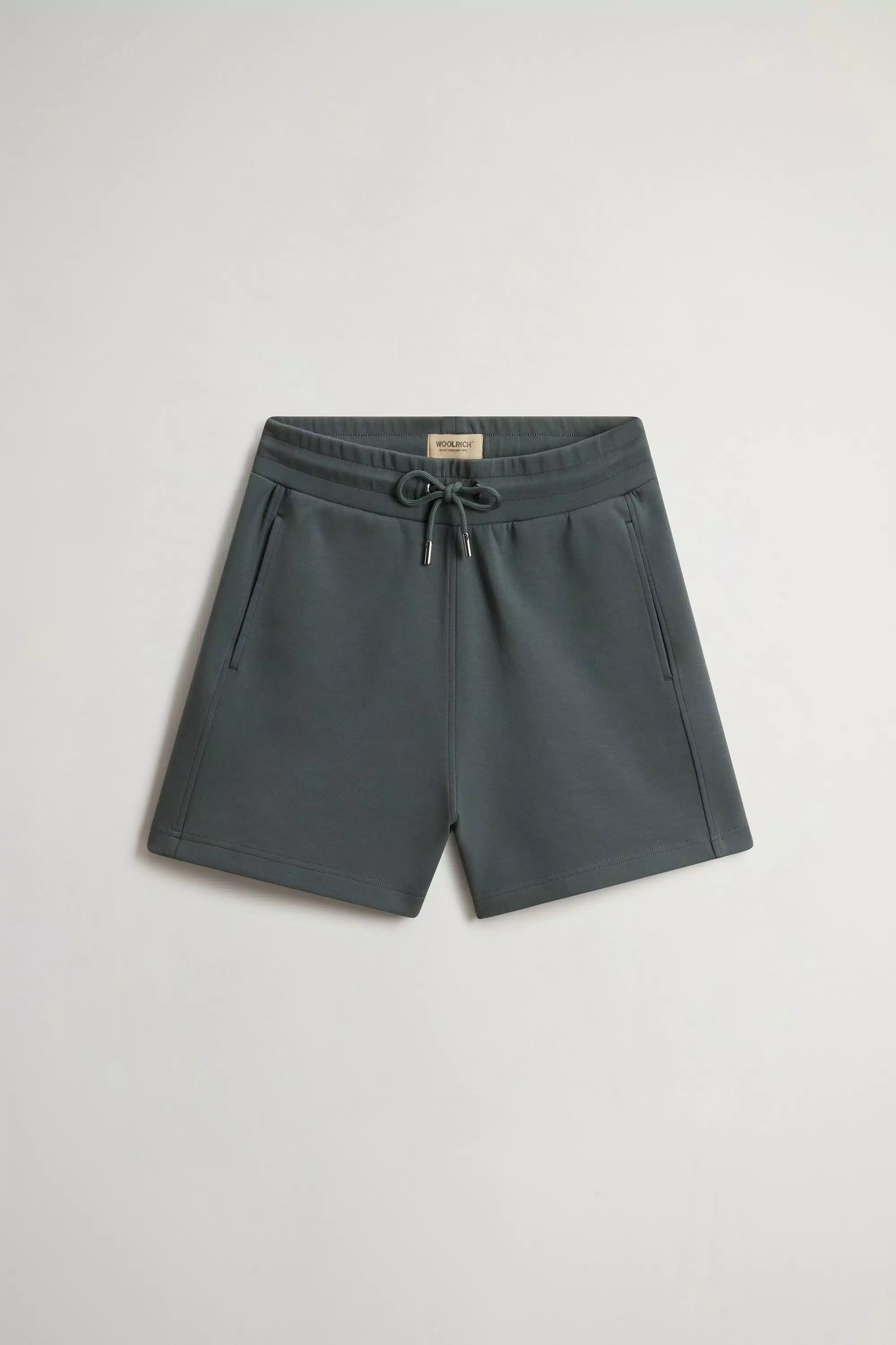 Shorts in Cotone-Misto Interlock - Forest Veil
