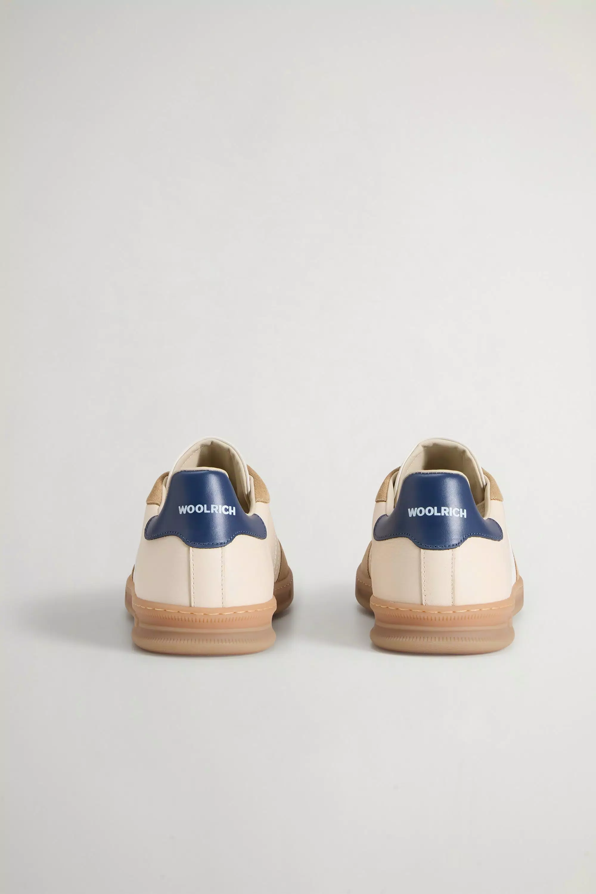 Scarpe da tennis Doubleu in pelle con dettagli in camoscio - Beige Panna