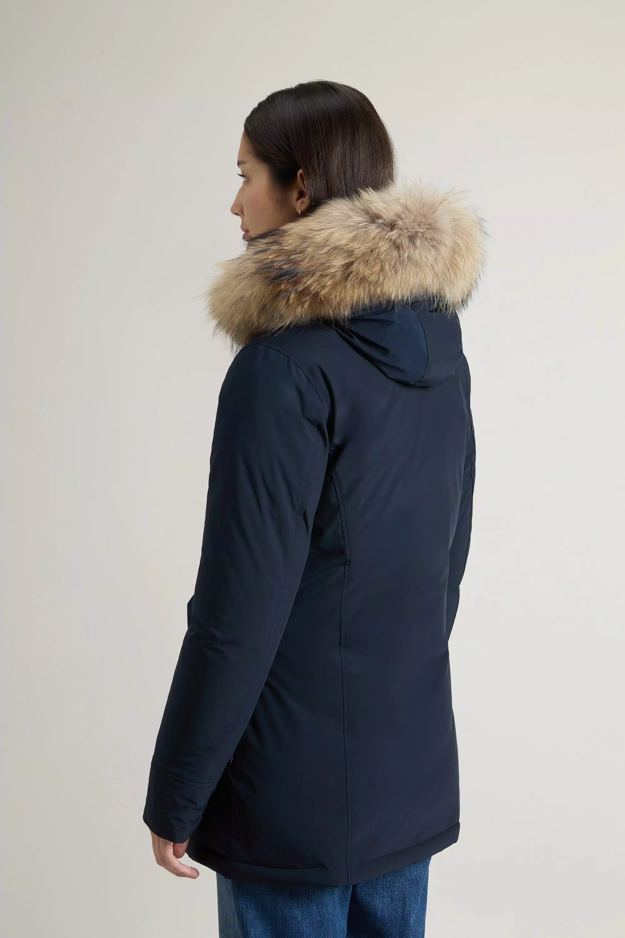 Parka Artica con Tocco Urban e Pelliccia Rimovibile - Melton Blu