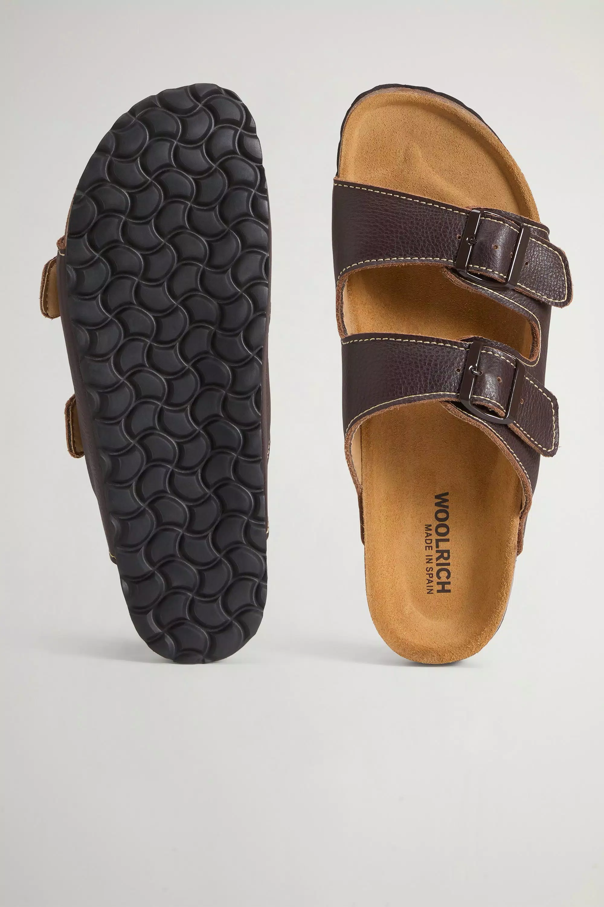 Sandali in Pelle Sbucciata - Marrone