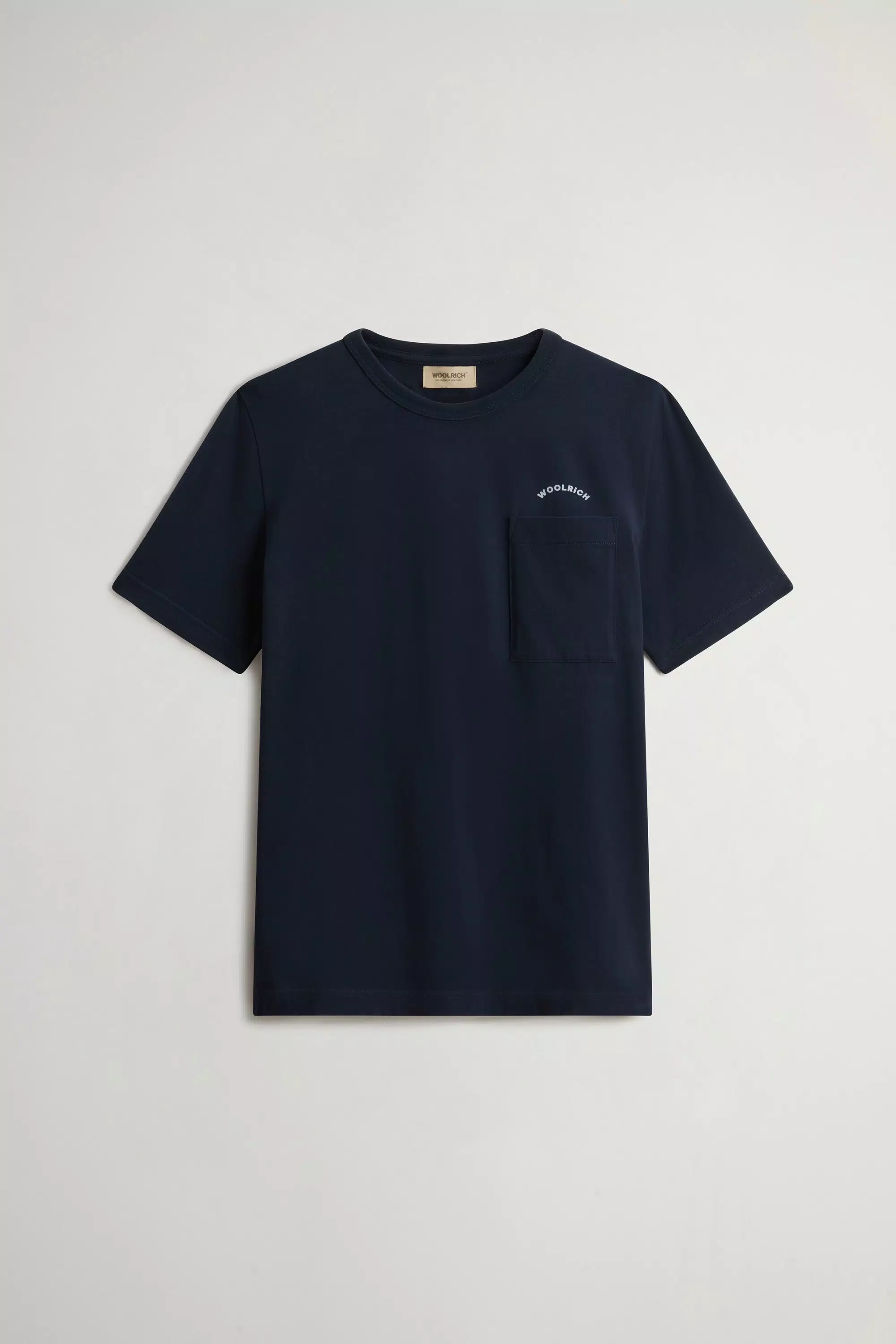 T-Shirt in Cotone Puro con Taschino - Melton Blu