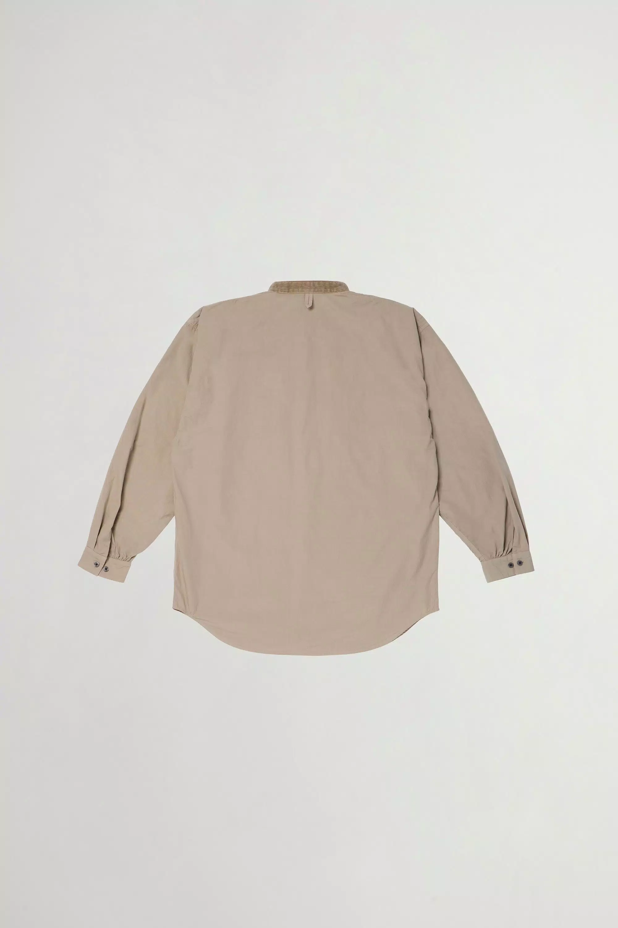 Camicia tinteggiata in popeline di cotone puro - Beige