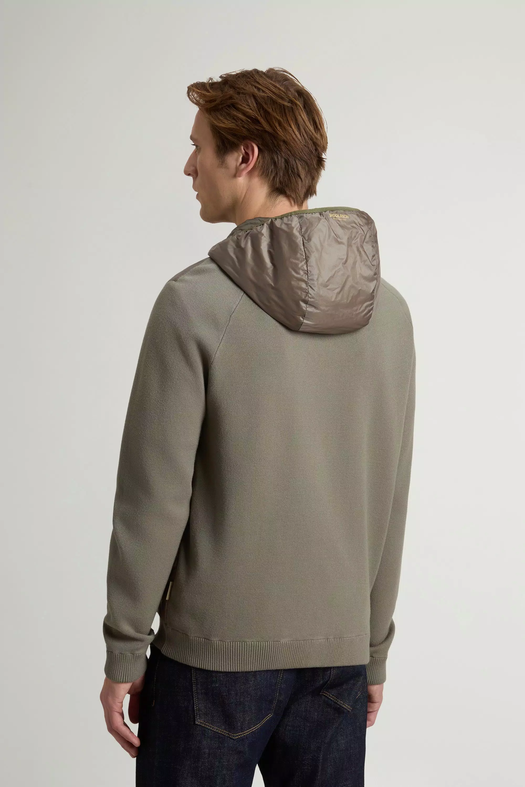 Giubbotto ibrido Allen in nylon ripstop - Olive fumo