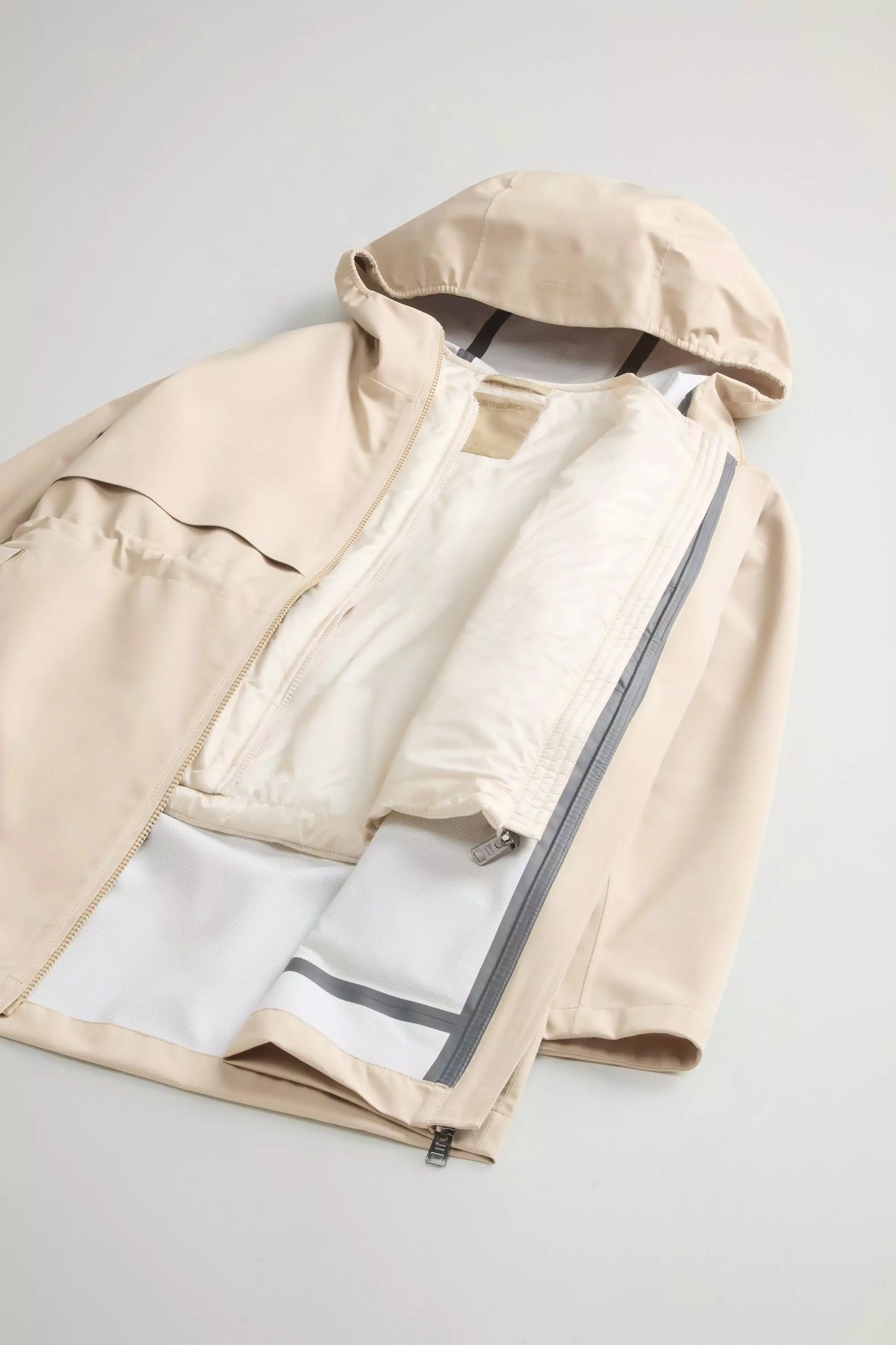 Parka 3-in-1 in Tessuto Leggero Stretch - White Pepper