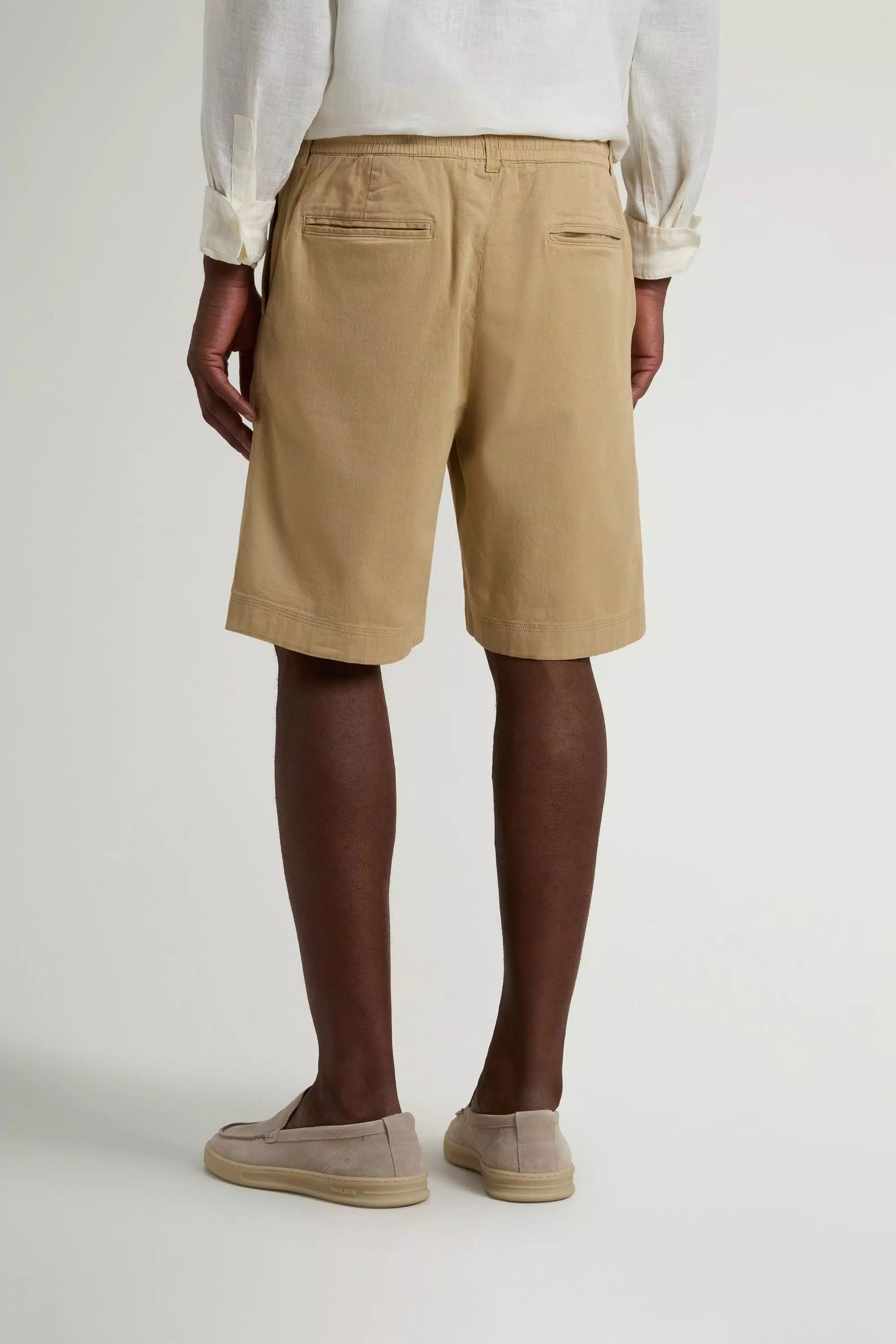 Pantaloni Corti Milton in Cotone e Lino - Travertino