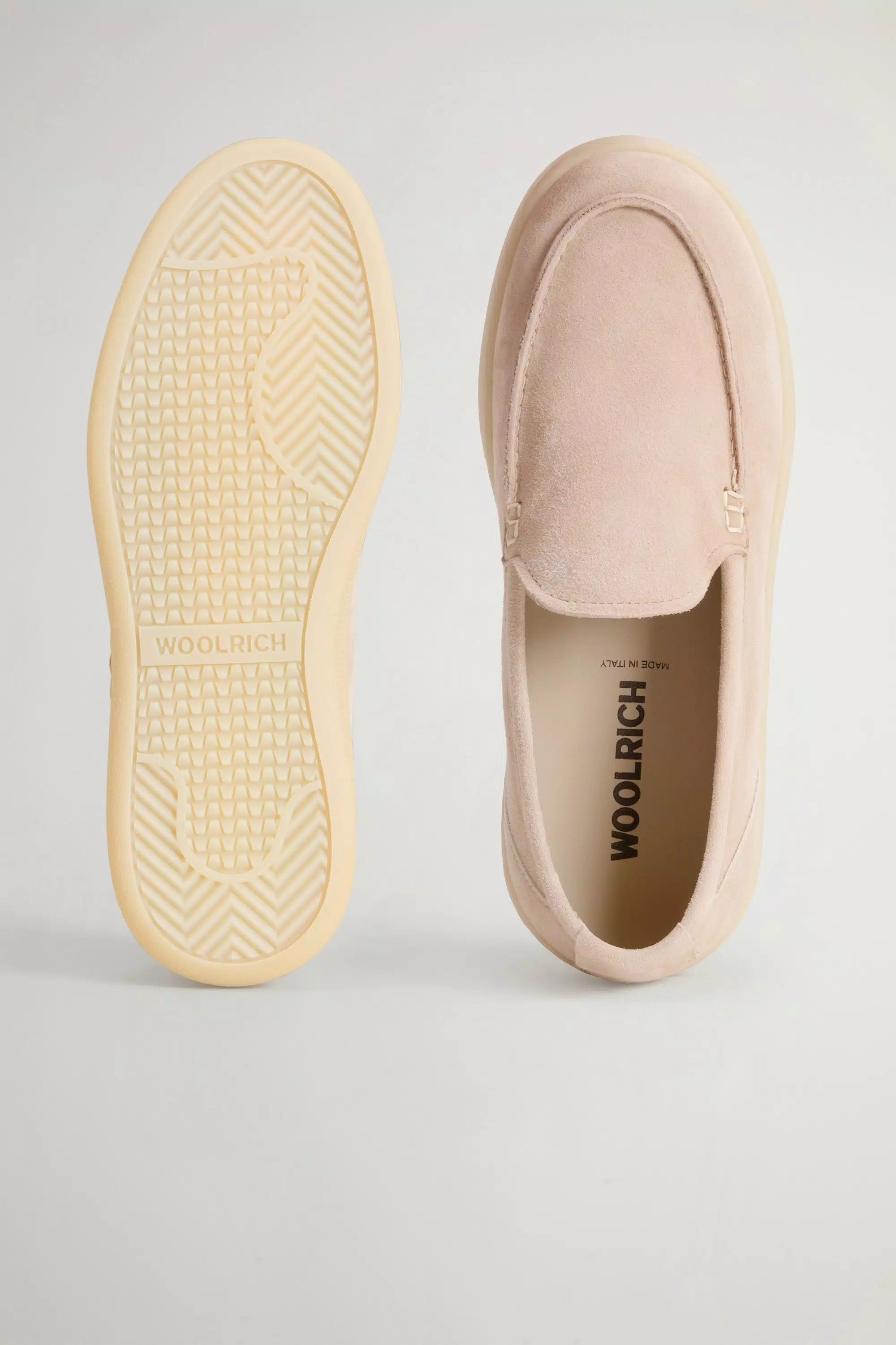 Loafers in Suede - Beige
