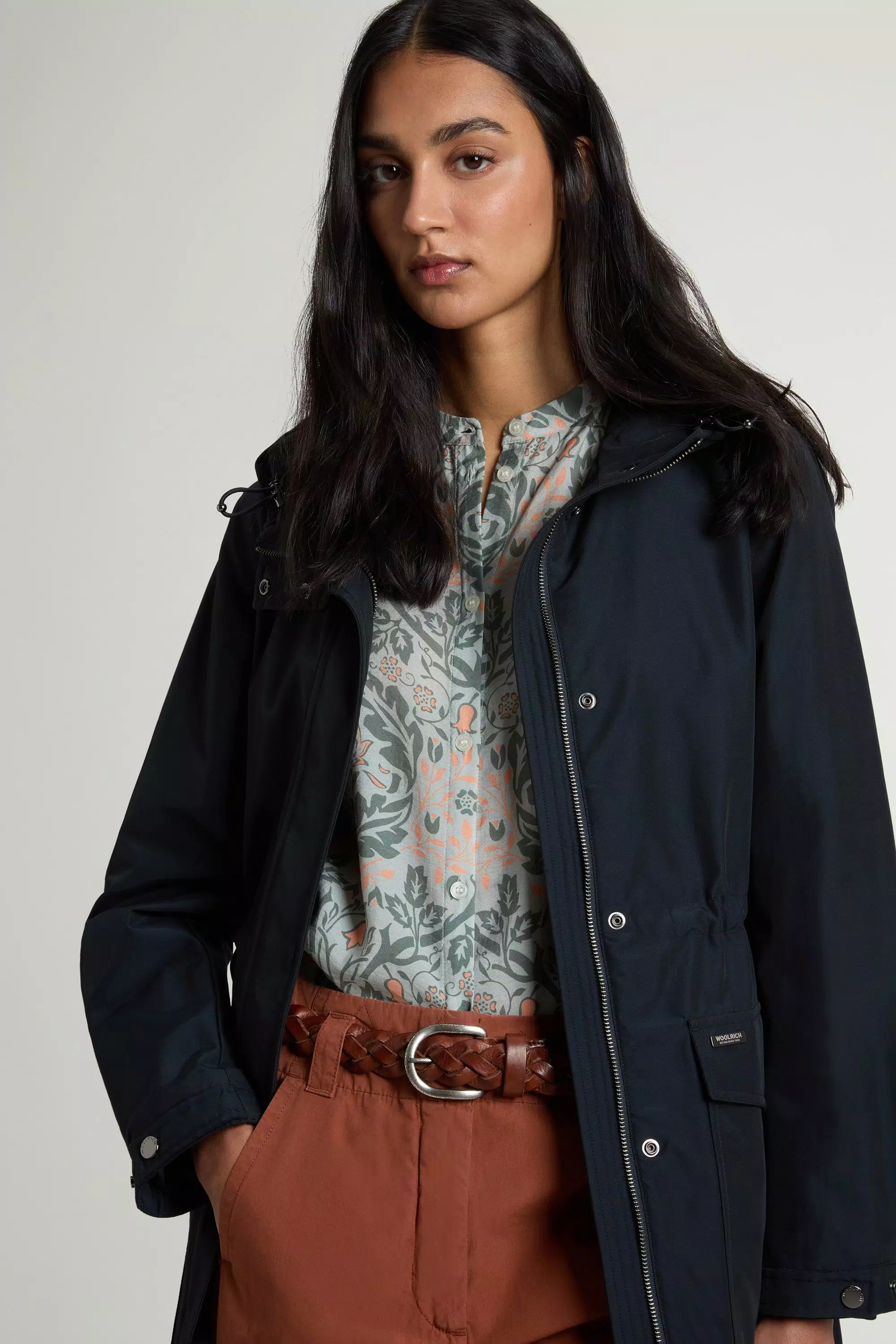 Parka in Light Ramar - Navy Scuro