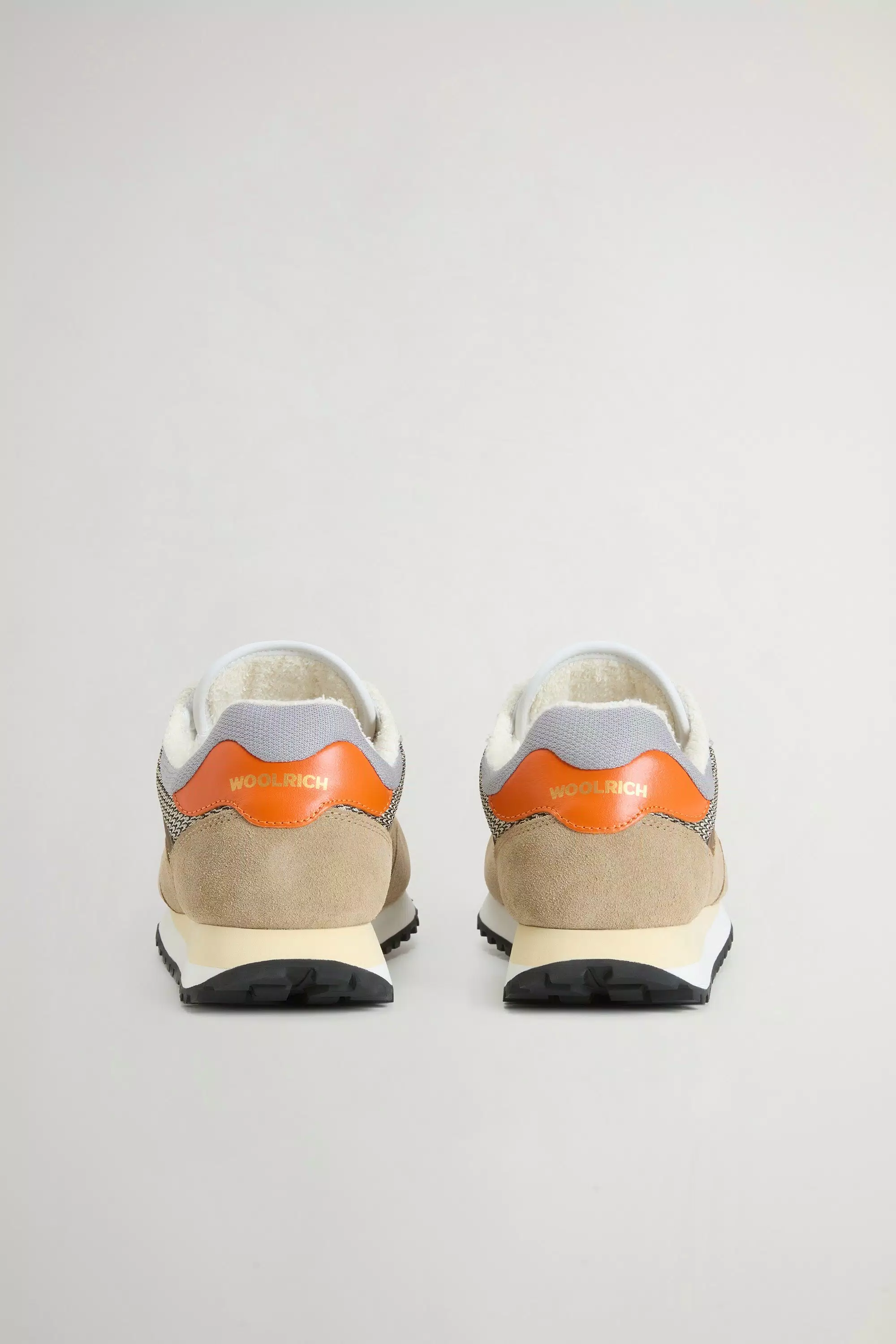 Scarpe da Ginnastica Gravel in Nylon con Inserti in Pelle Suede - Beige Beige