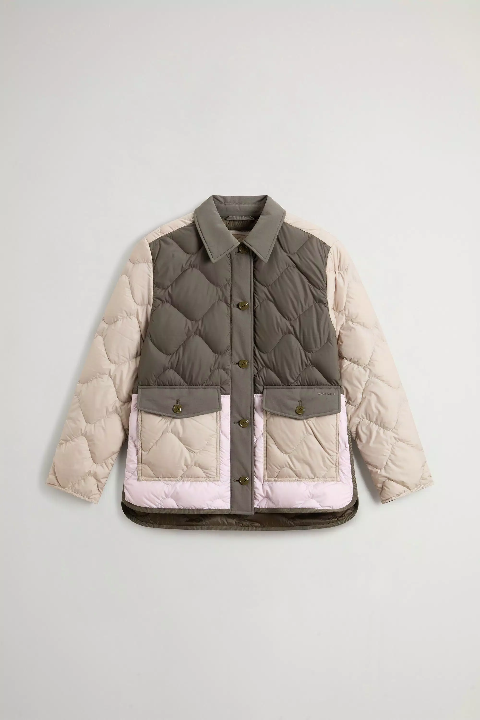 Giacca in microfibra trapuntata - Oxford Tan Block