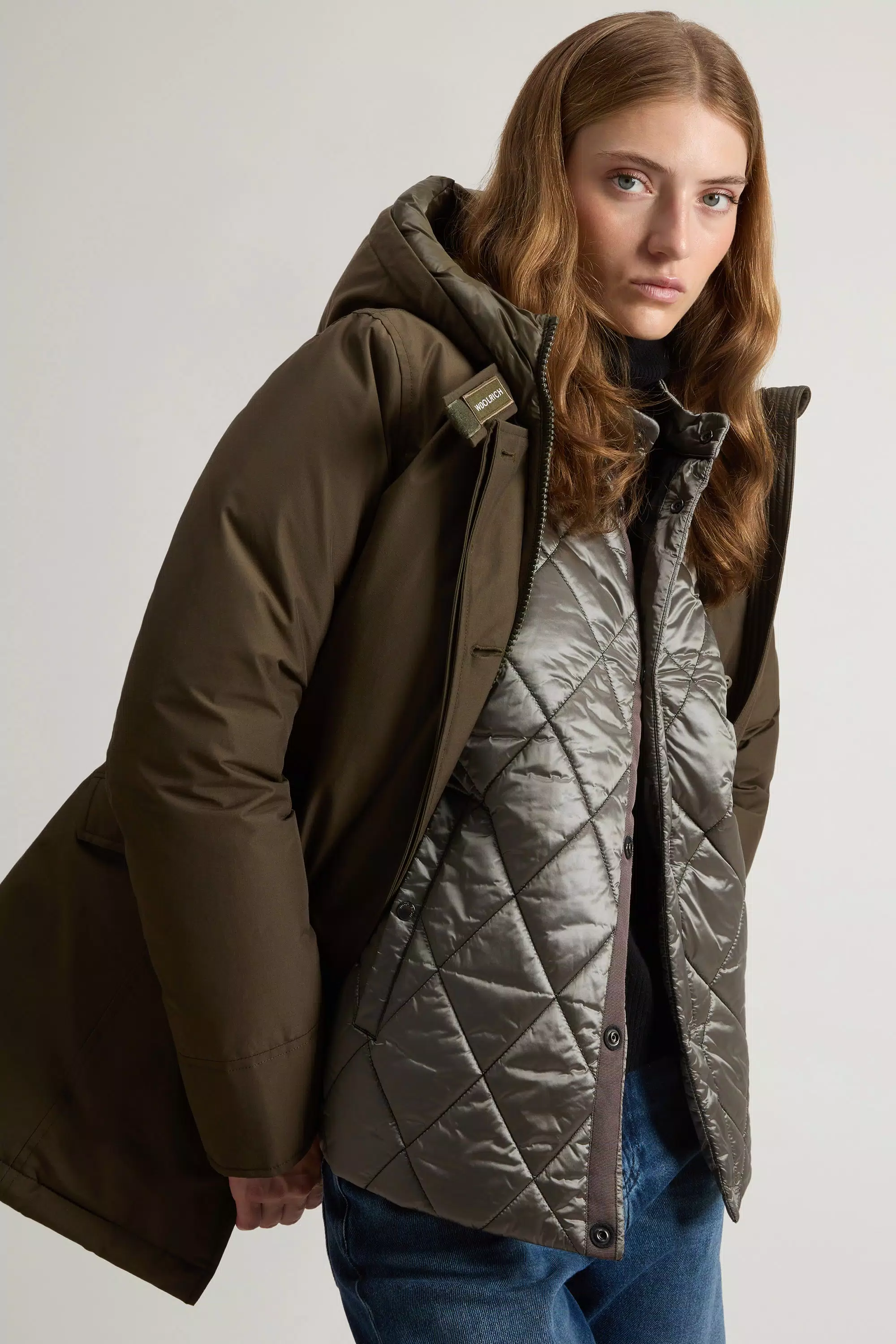 Parka Artica in Tessuto Ramar - Verde Scuro