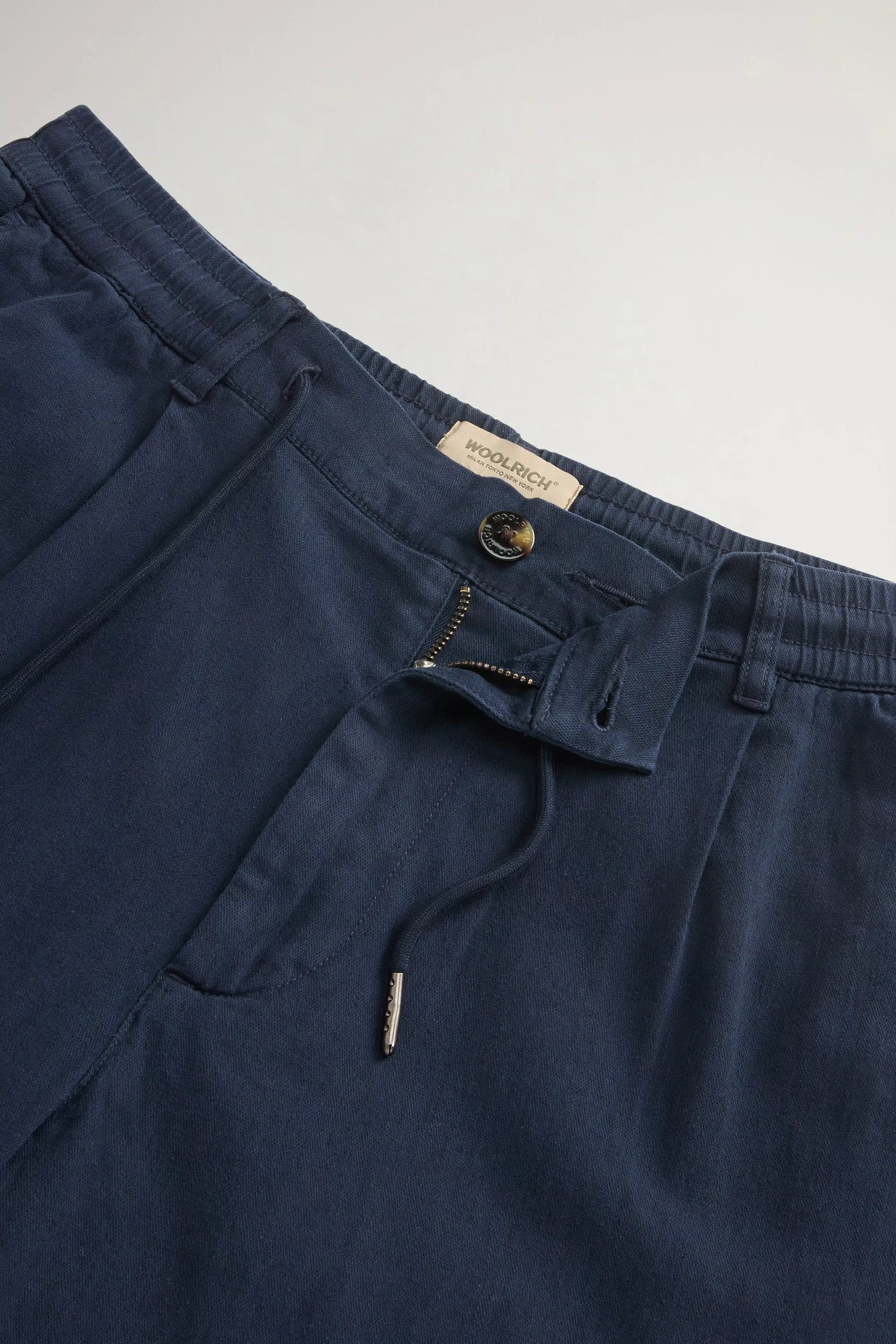 Pantaloni Milton in Cotone e Lino Tinti in Tessuto - Melton Blu