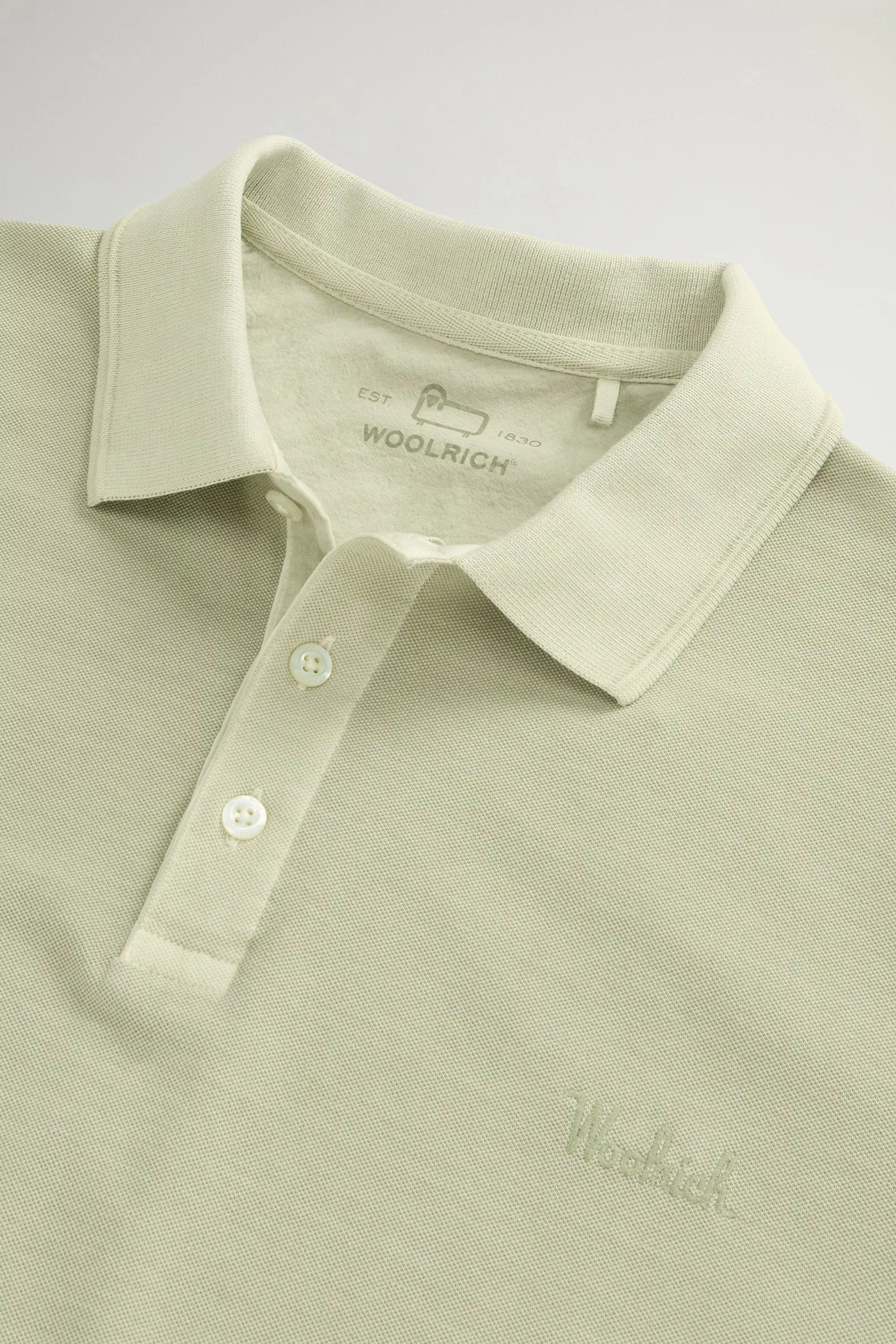 Maglietta Polo Mackinack in Cotone Piqué Elasticizzato - Tinta Unita Faded Lint