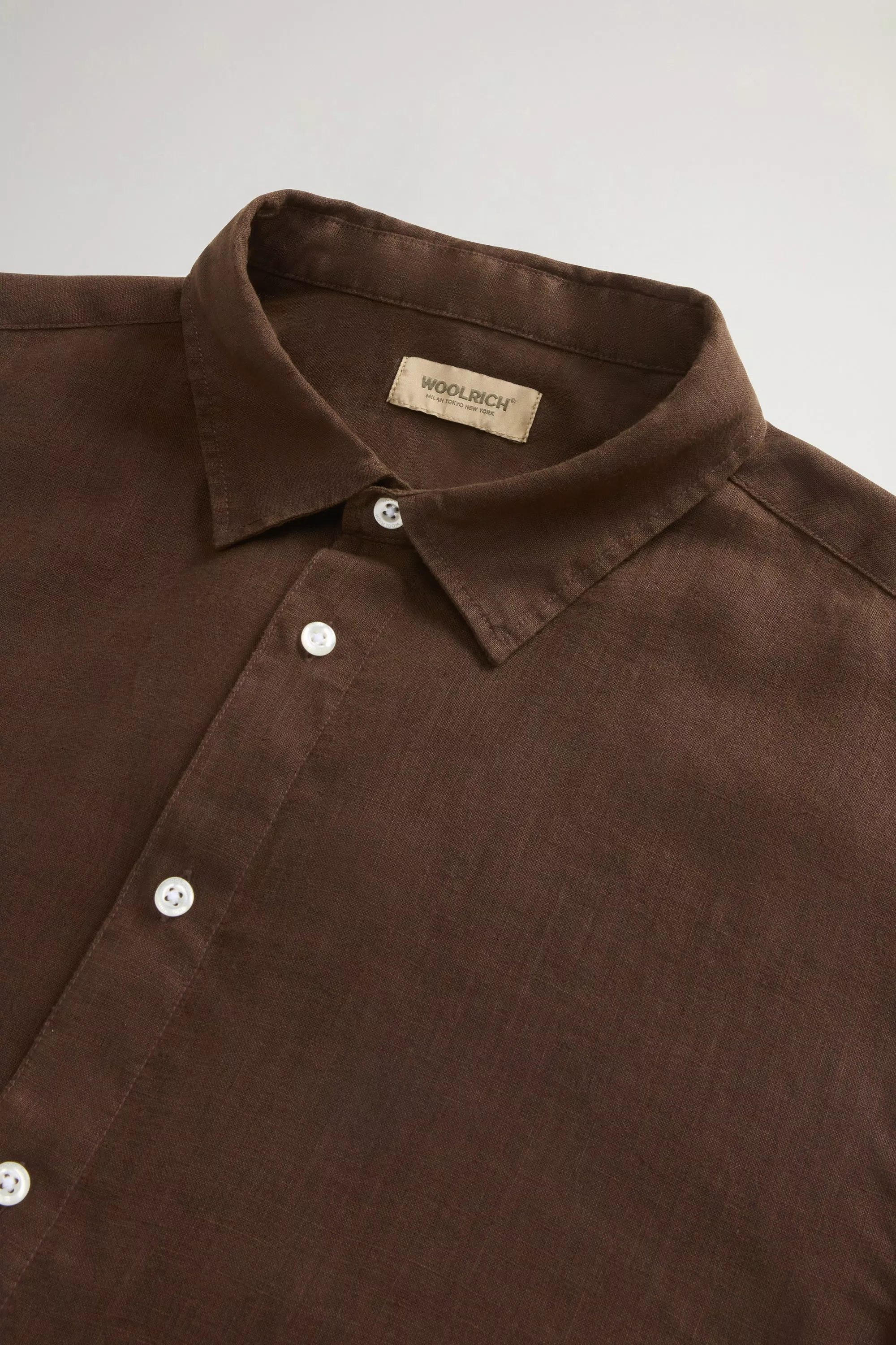 Camicia in Lino Puro Tinteggiata - Nero Grigio