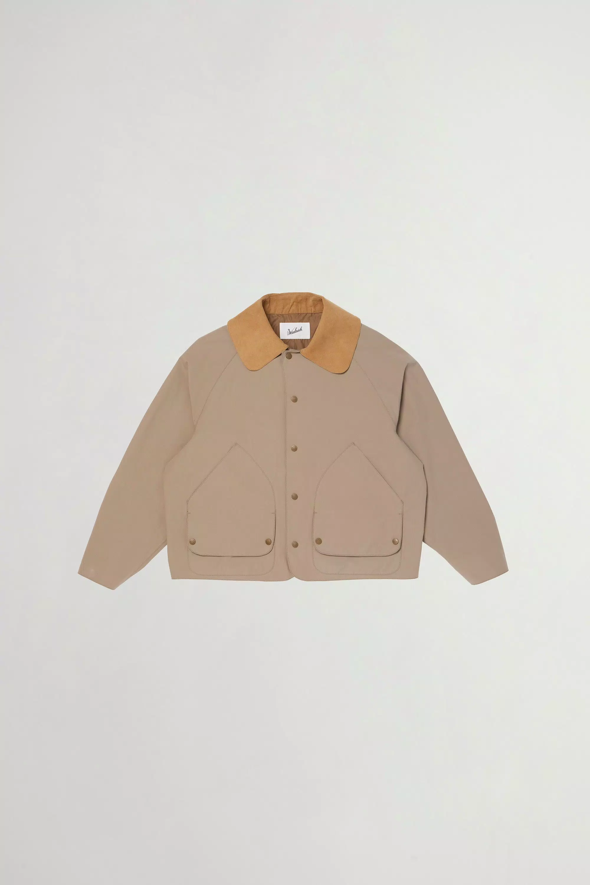 Giacca da Caccia in Tessuto in Cotone Puro a Tre Strati - Beige