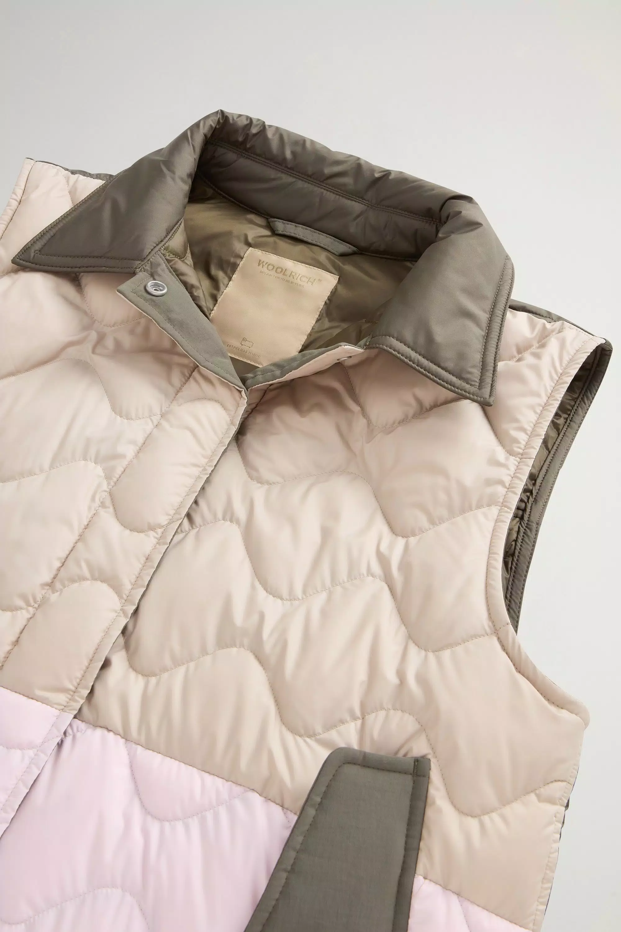 Gilet in microfibra trapuntata - Oxford Tan Block