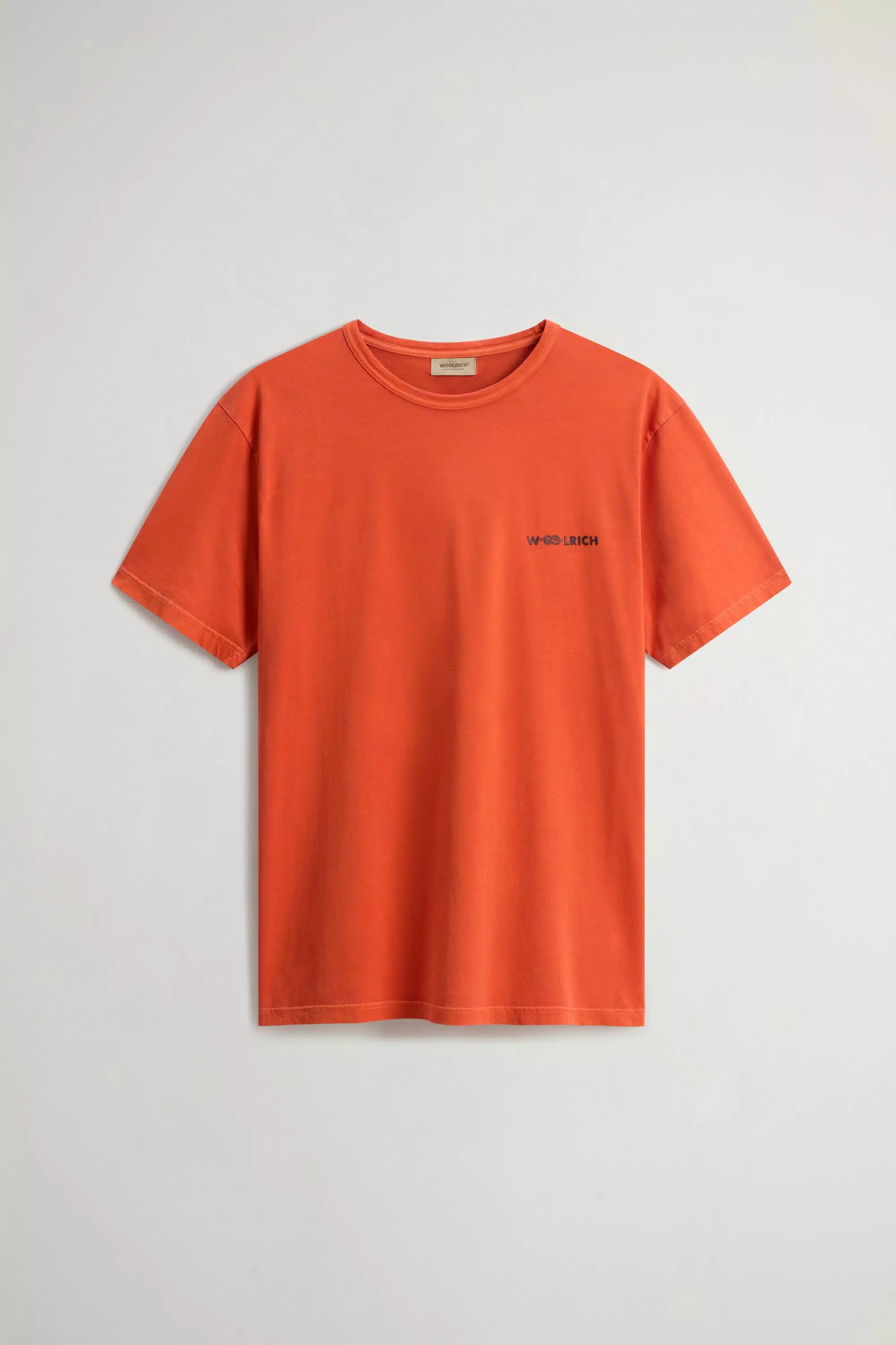 T-shirt in cotone puro tintato in fabbrica - Zucca sbiadita