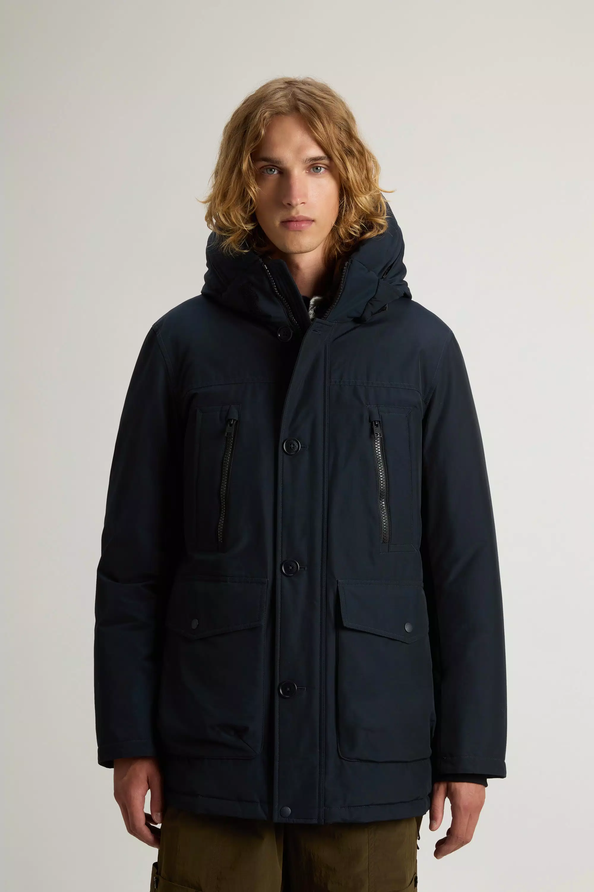Parka Arctic Evolution in Tessuto Ramar - Blu Melton