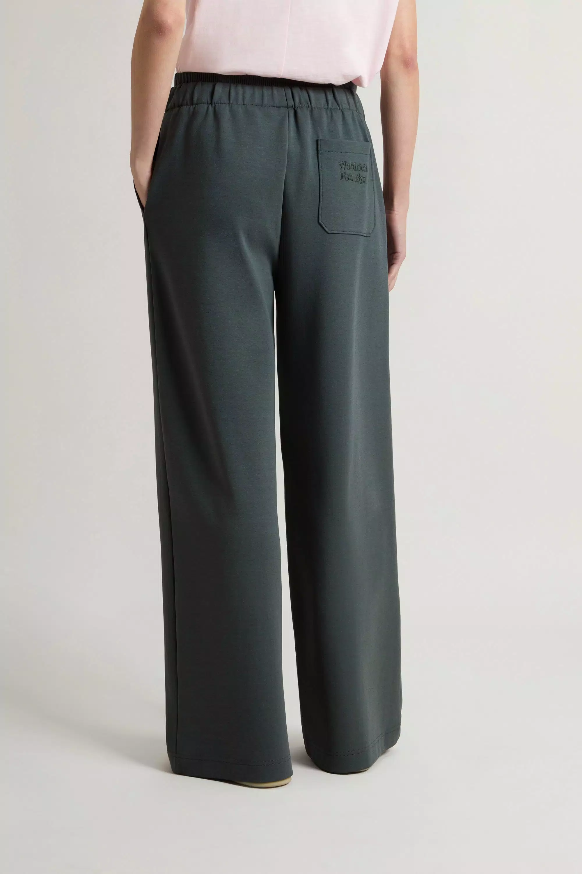 Pantaloni in Interlock in Cotone e Miscela - Forest Veil