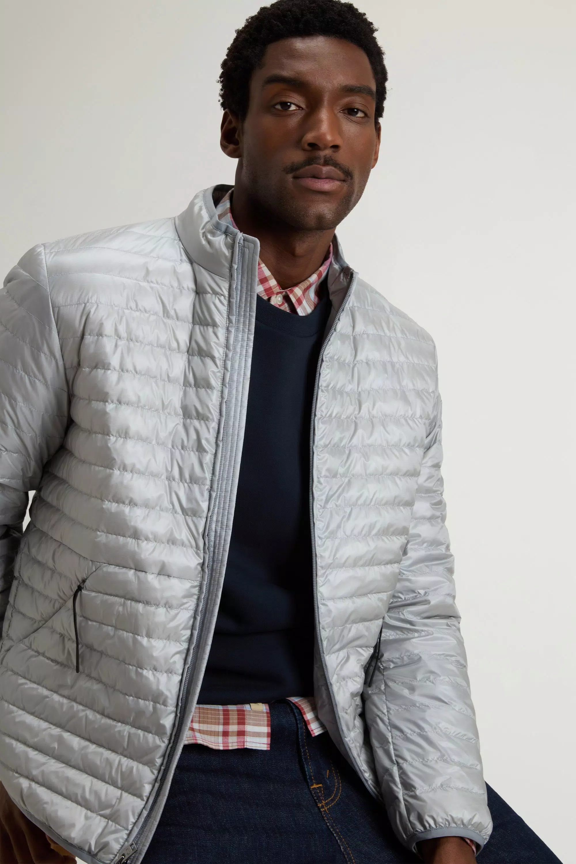 Giacca imbottita Allen leggera in nylon ripstop - Harbor Mist