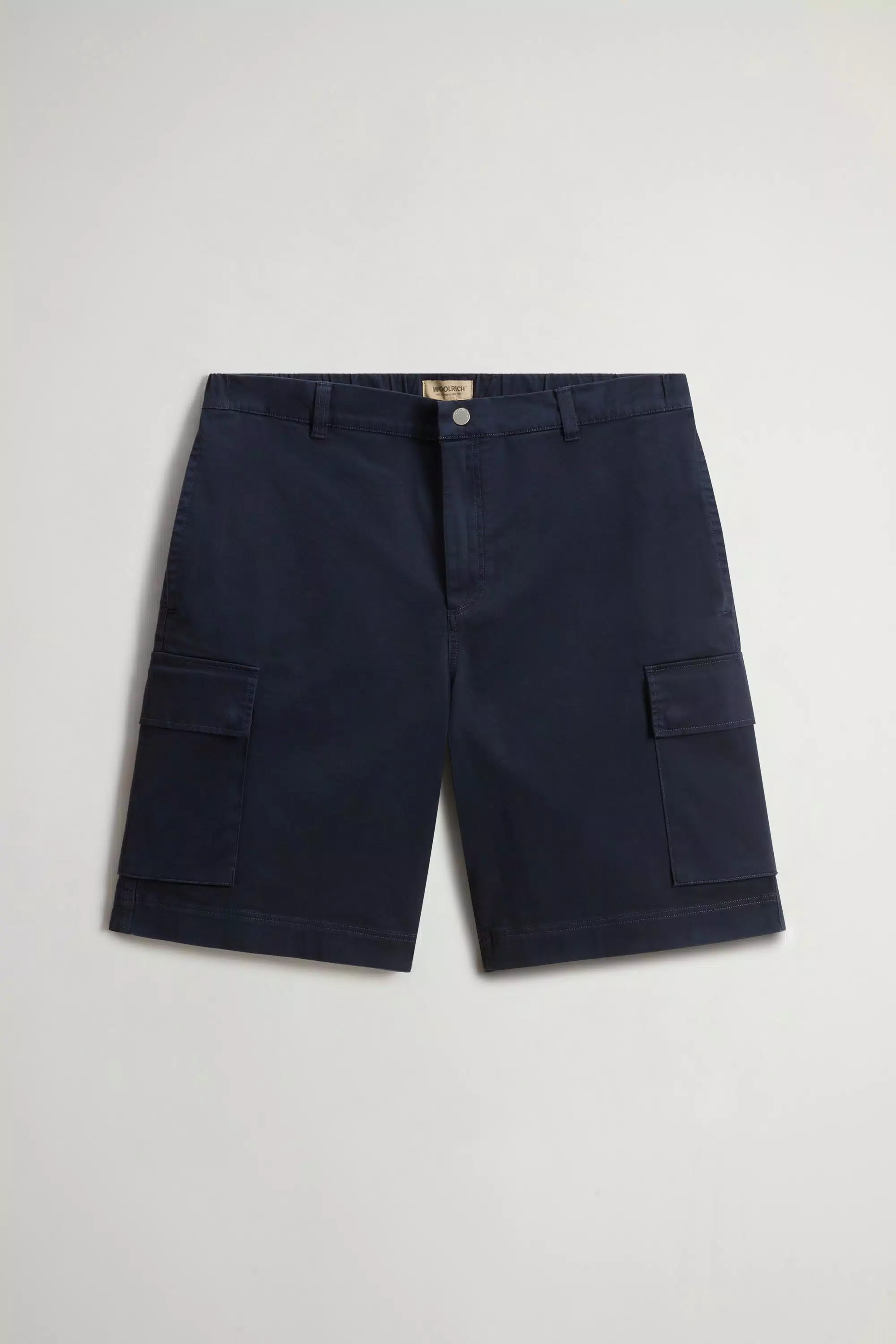 Pantaloni Cargo in Cotone Twill Tinti in Fabbrica - Melton Blu