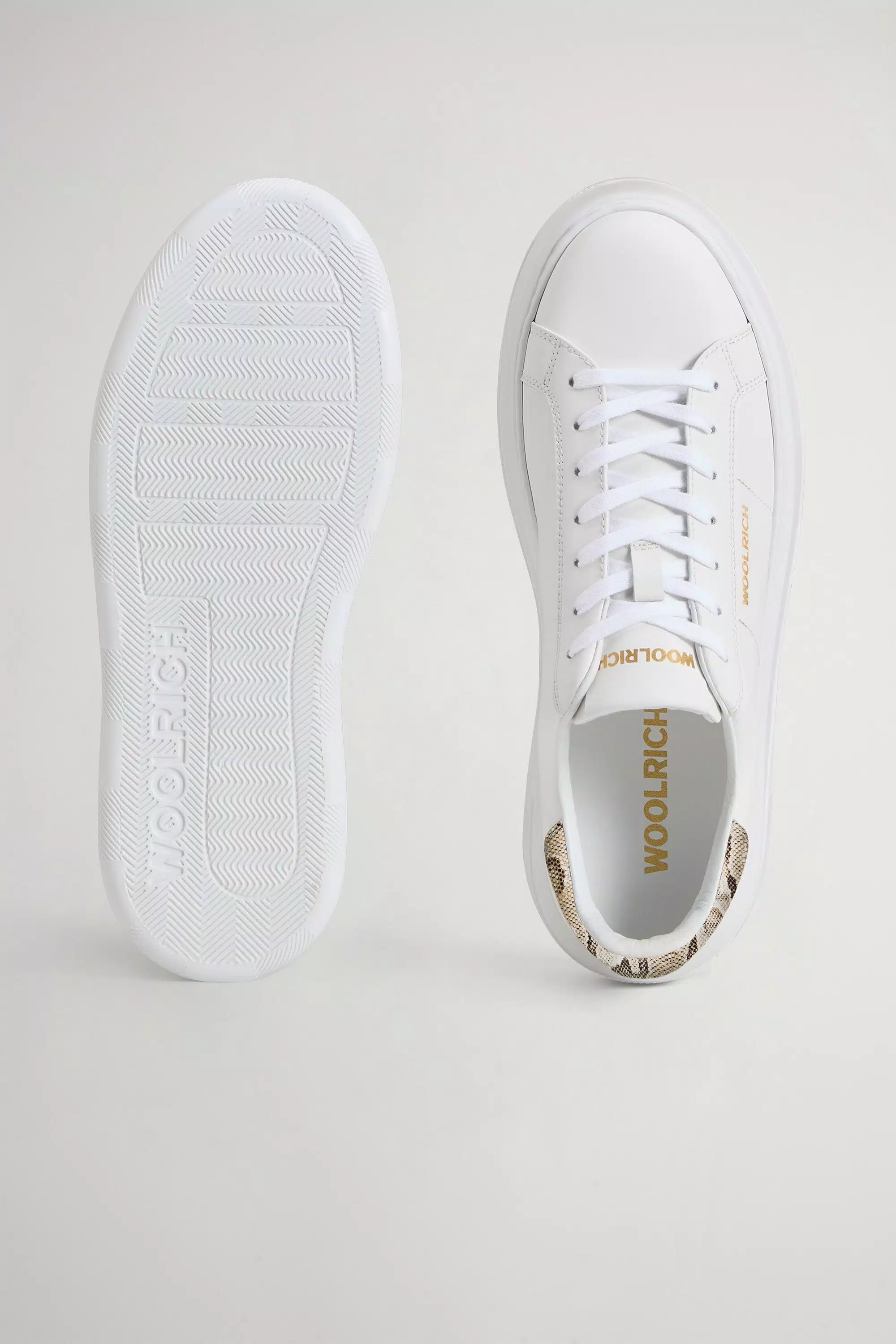 Sneakers Chunky Court in Cuoio - Sand White