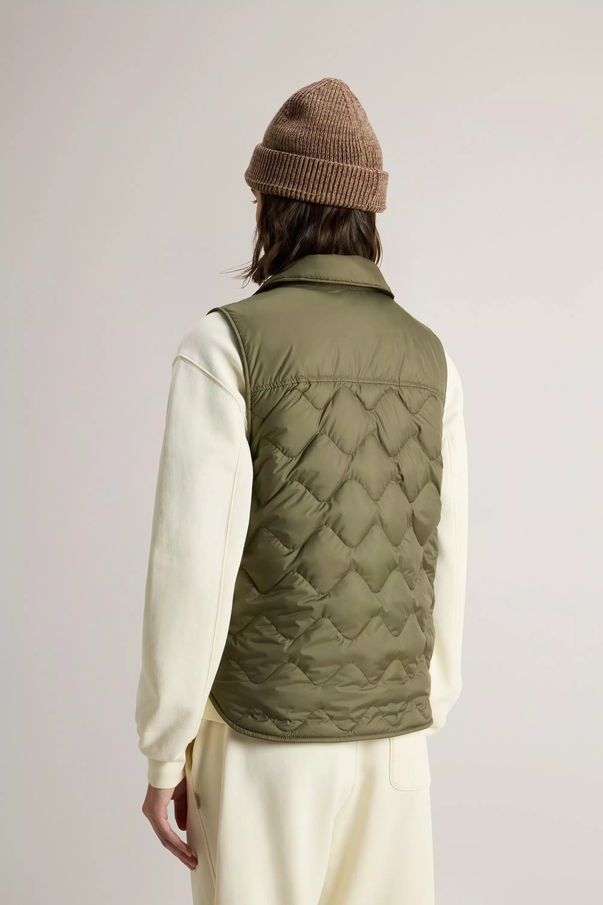 Gilet in microfibra trapuntata Heritage - Greenstone