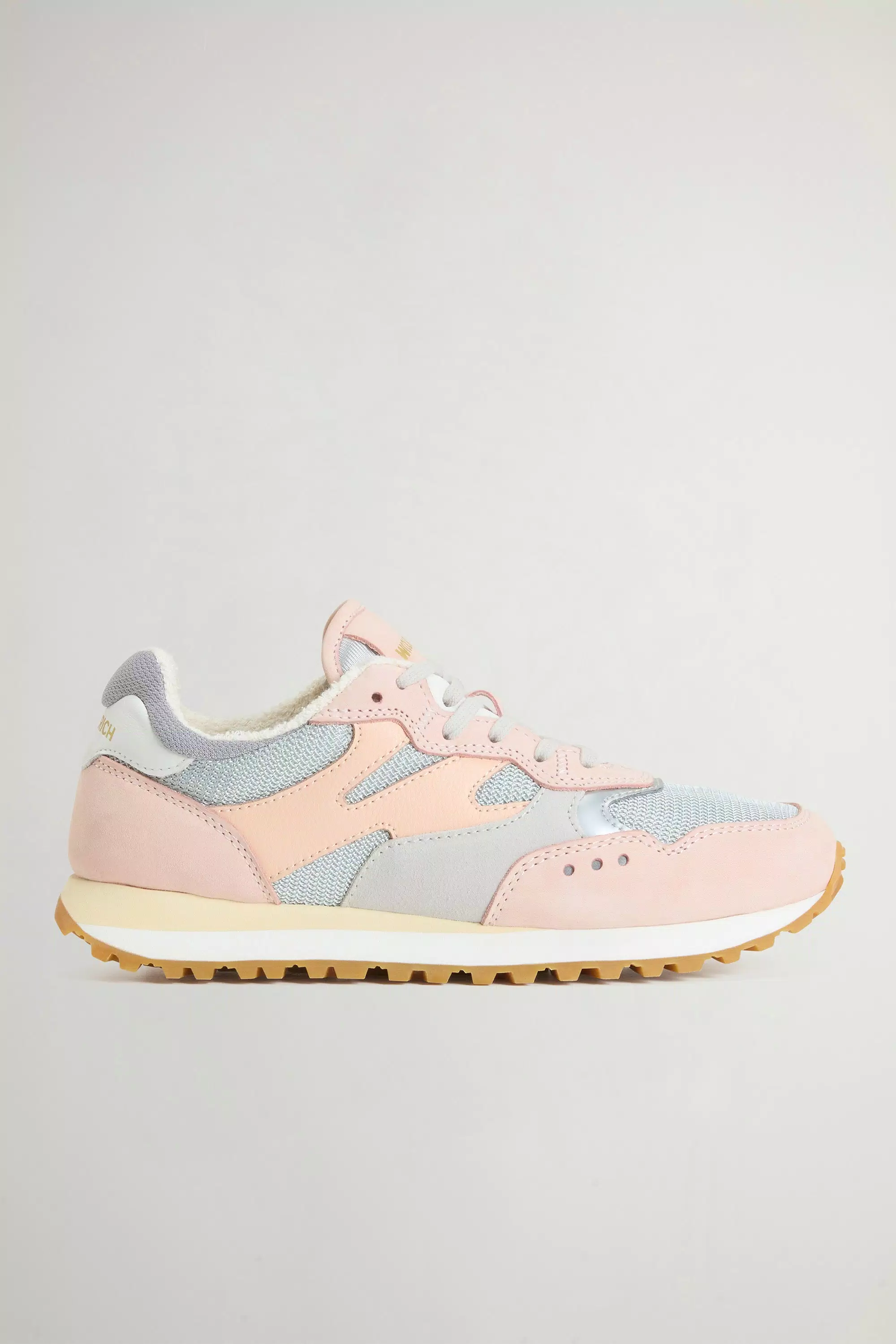 Scarpe da Ginnastica Gravel in Nylon con Inserti in Pelle e Suede - Grigio Rosa