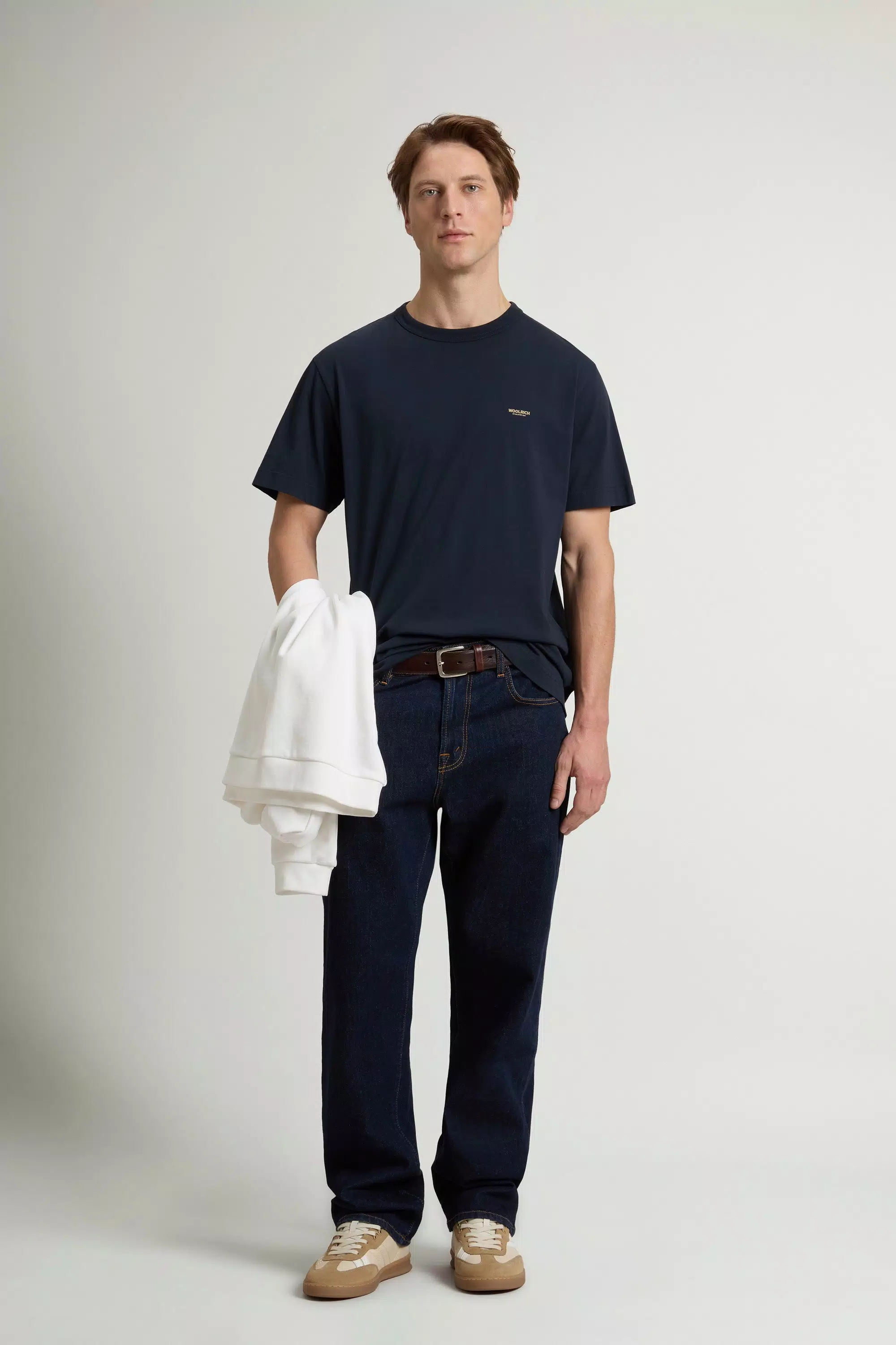T-Shirt in Cotone Puro con Logo - Melton Blu