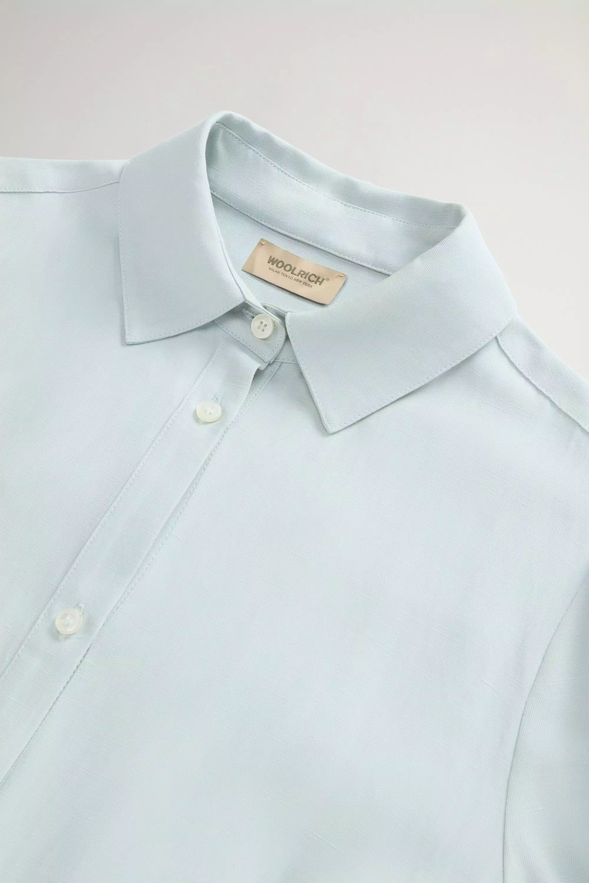 Abito camicia in misto lino con cintura - Alpi Tundra
