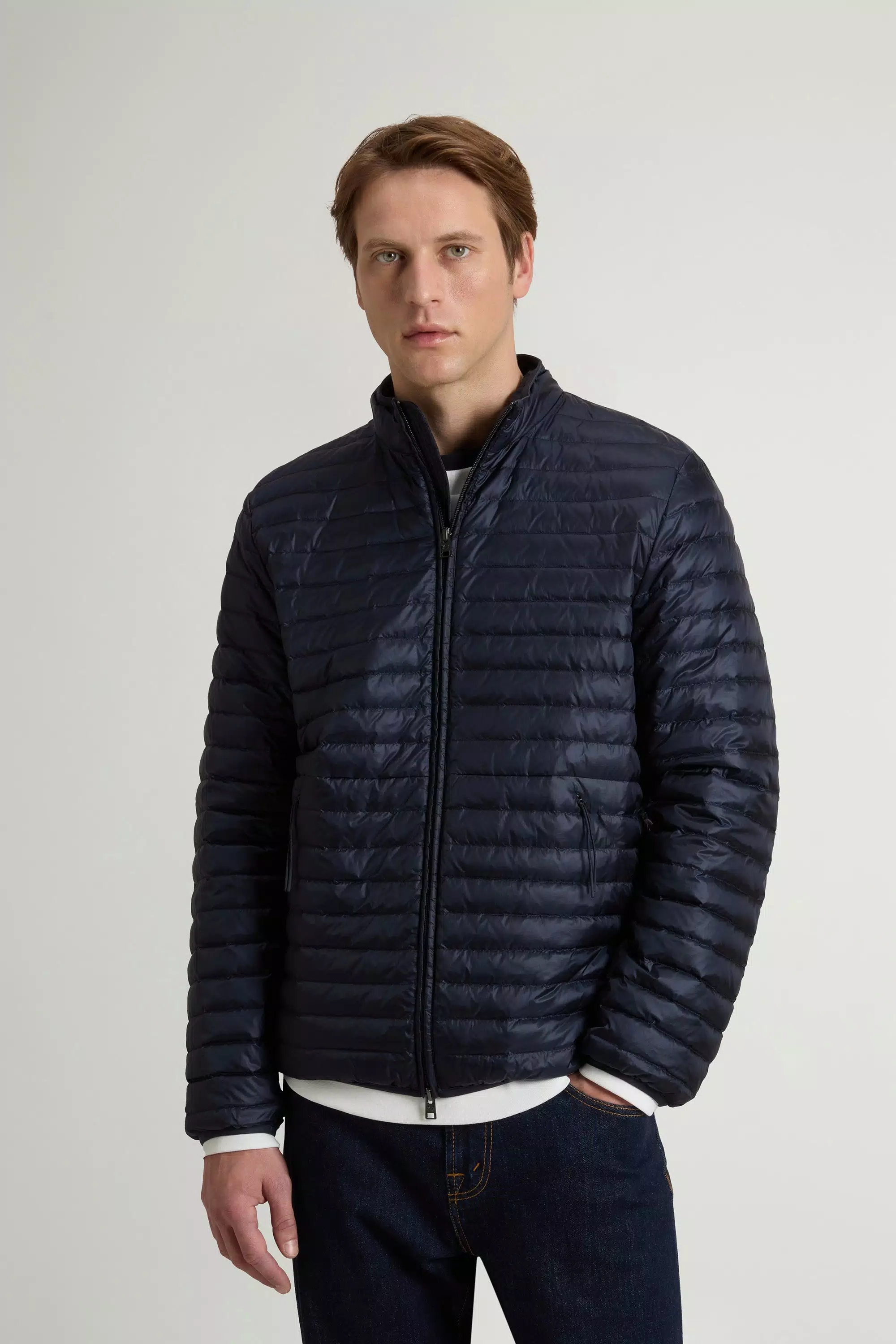 Giacca imbottita Allen leggera in nylon ripstop - Melton Blu