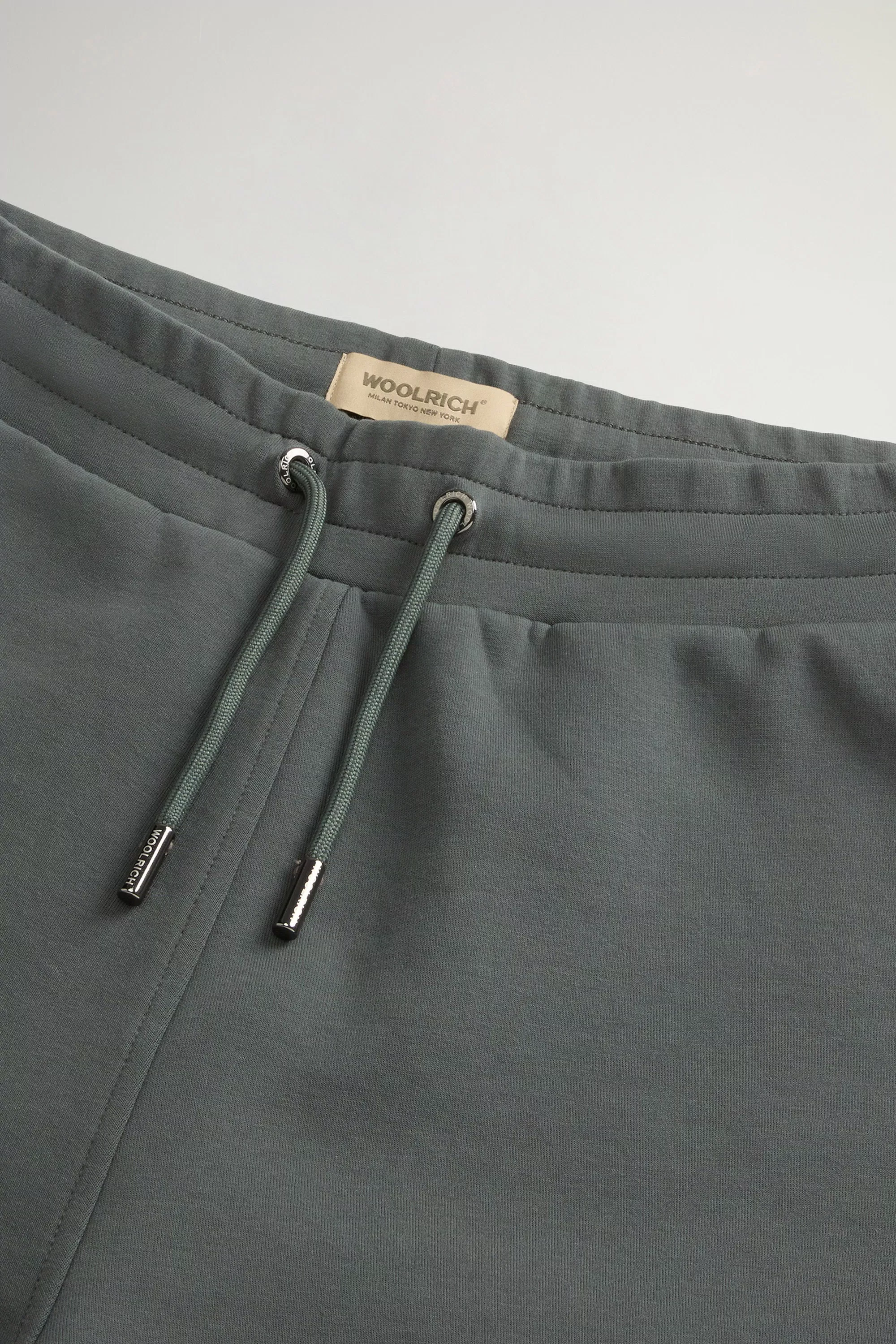 Shorts in Cotone-Misto Interlock - Forest Veil