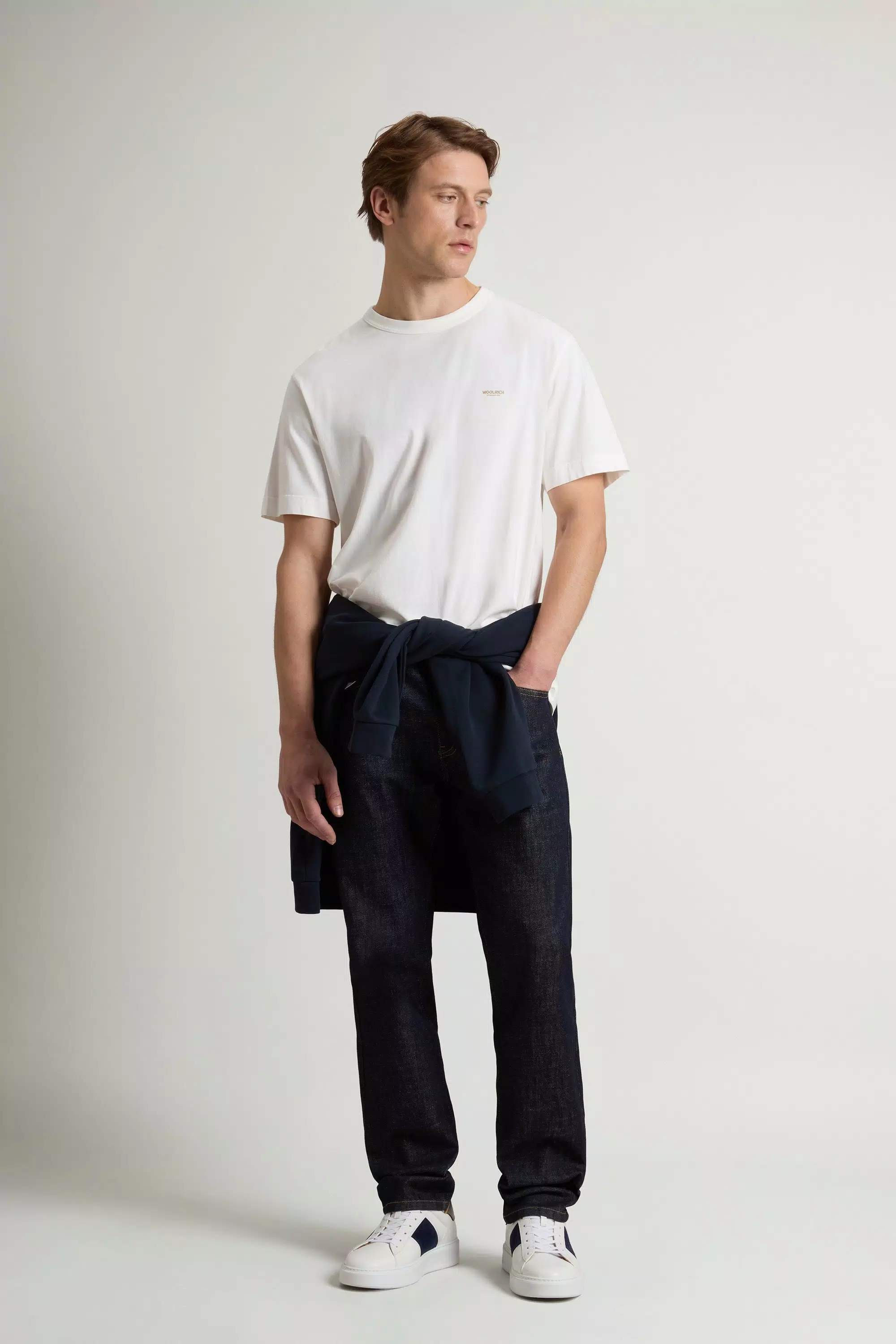 T-Shirt in Cotone Puro con Logo - Bianco Artico