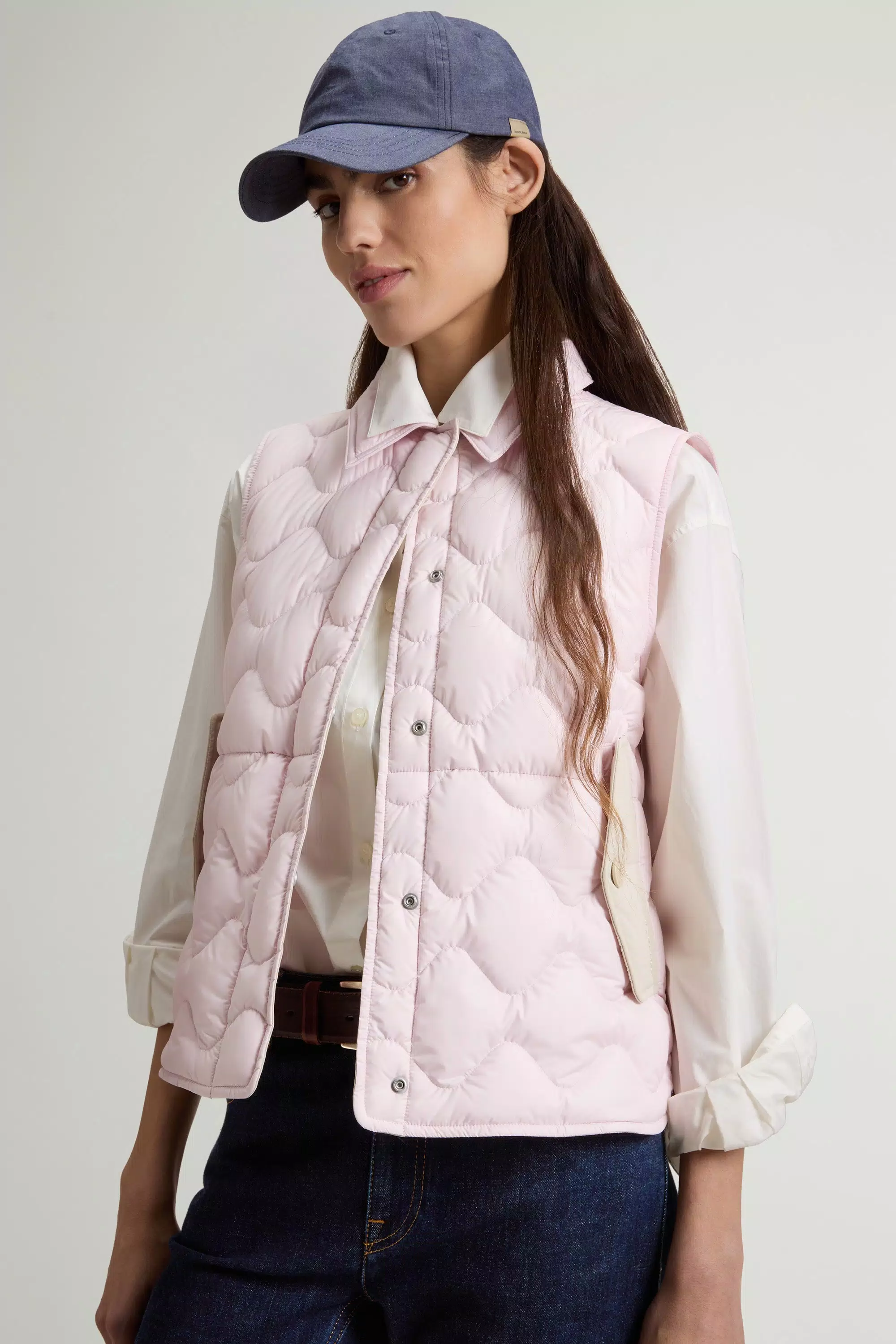 Gilet in Microfibra Trapuntata - Lilla Chiaro