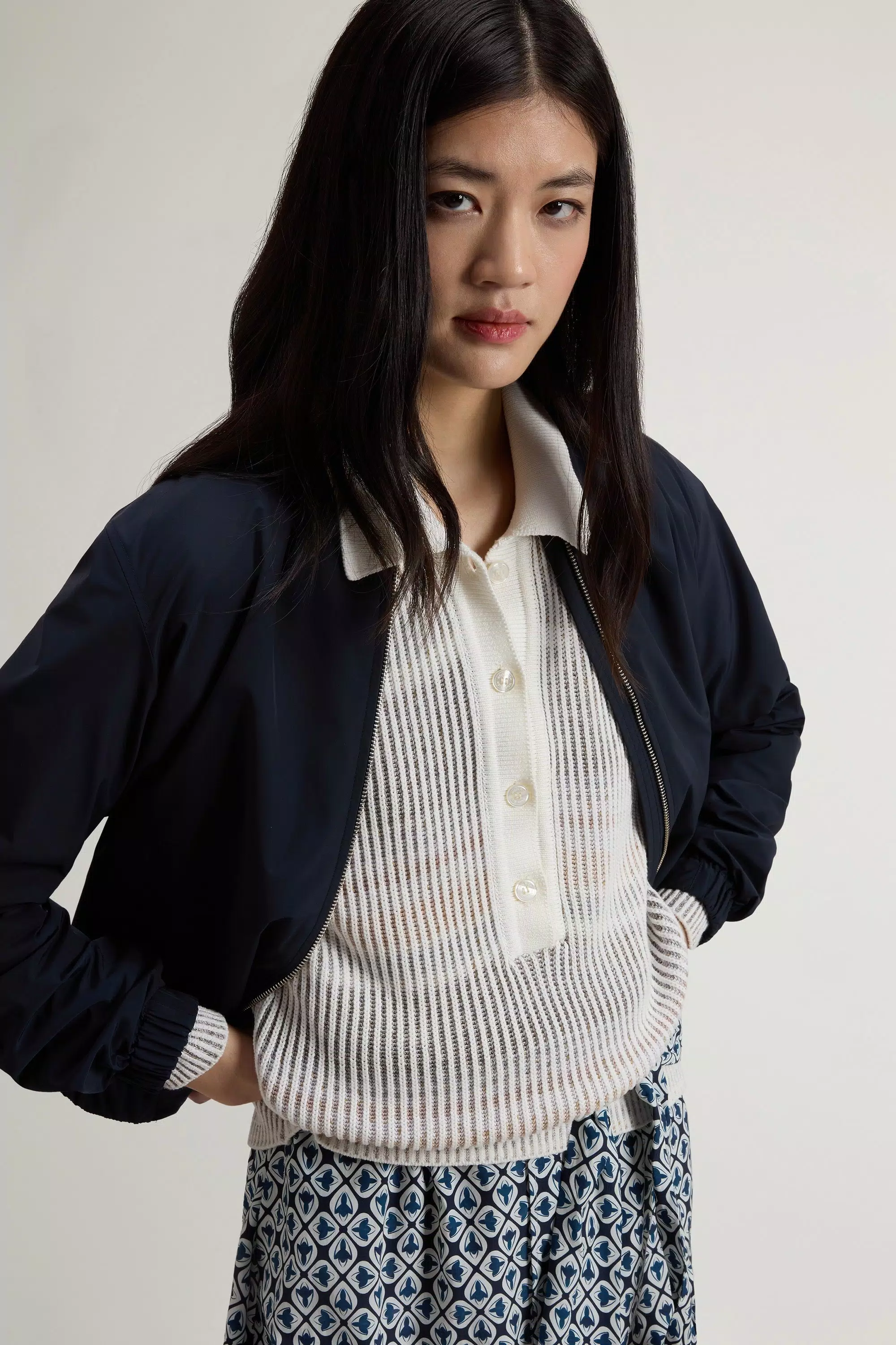 Giubbotto Bomber Urban Touch - Blu Melton
