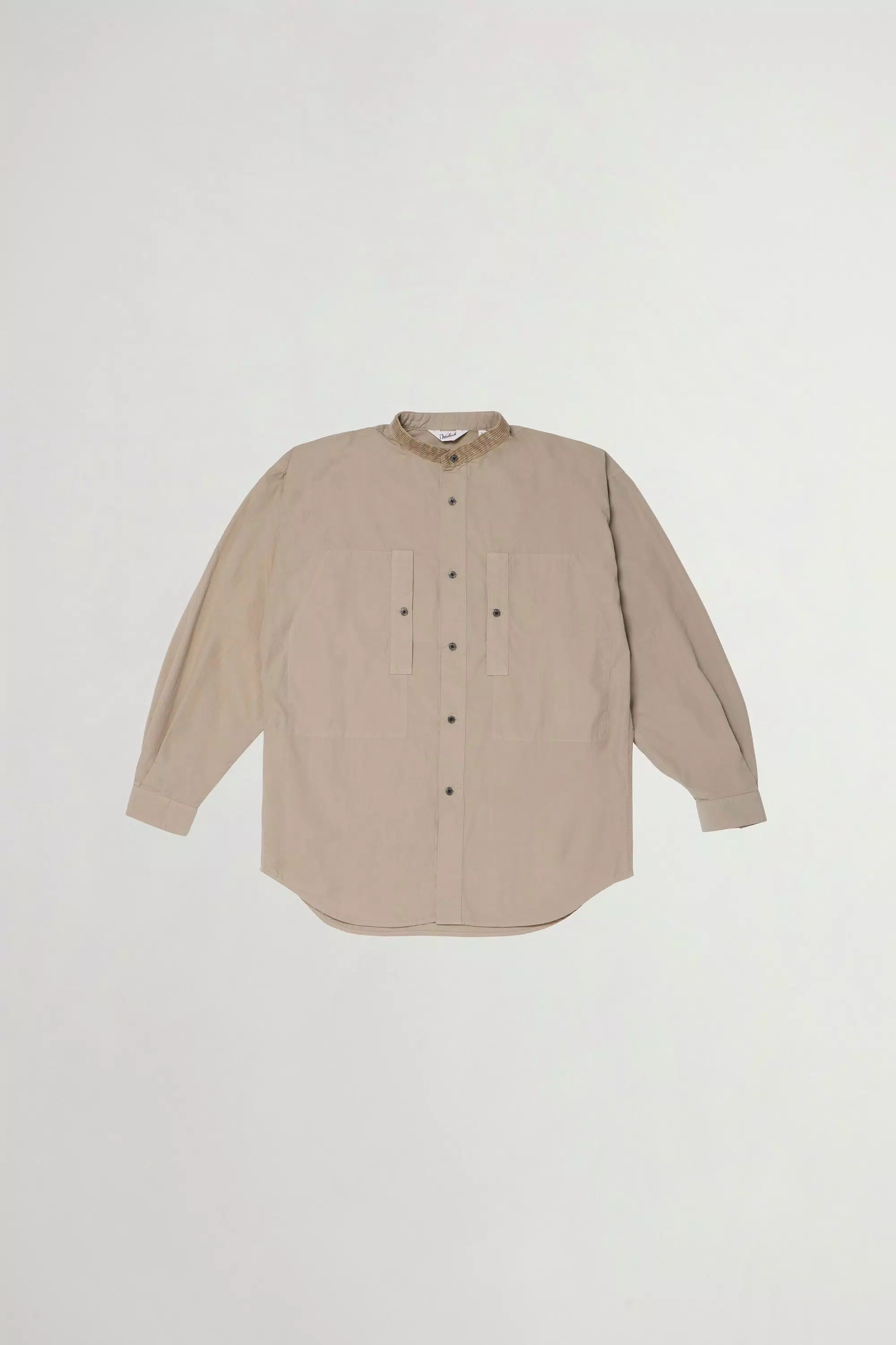 Camicia tinteggiata in popeline di cotone puro - Beige