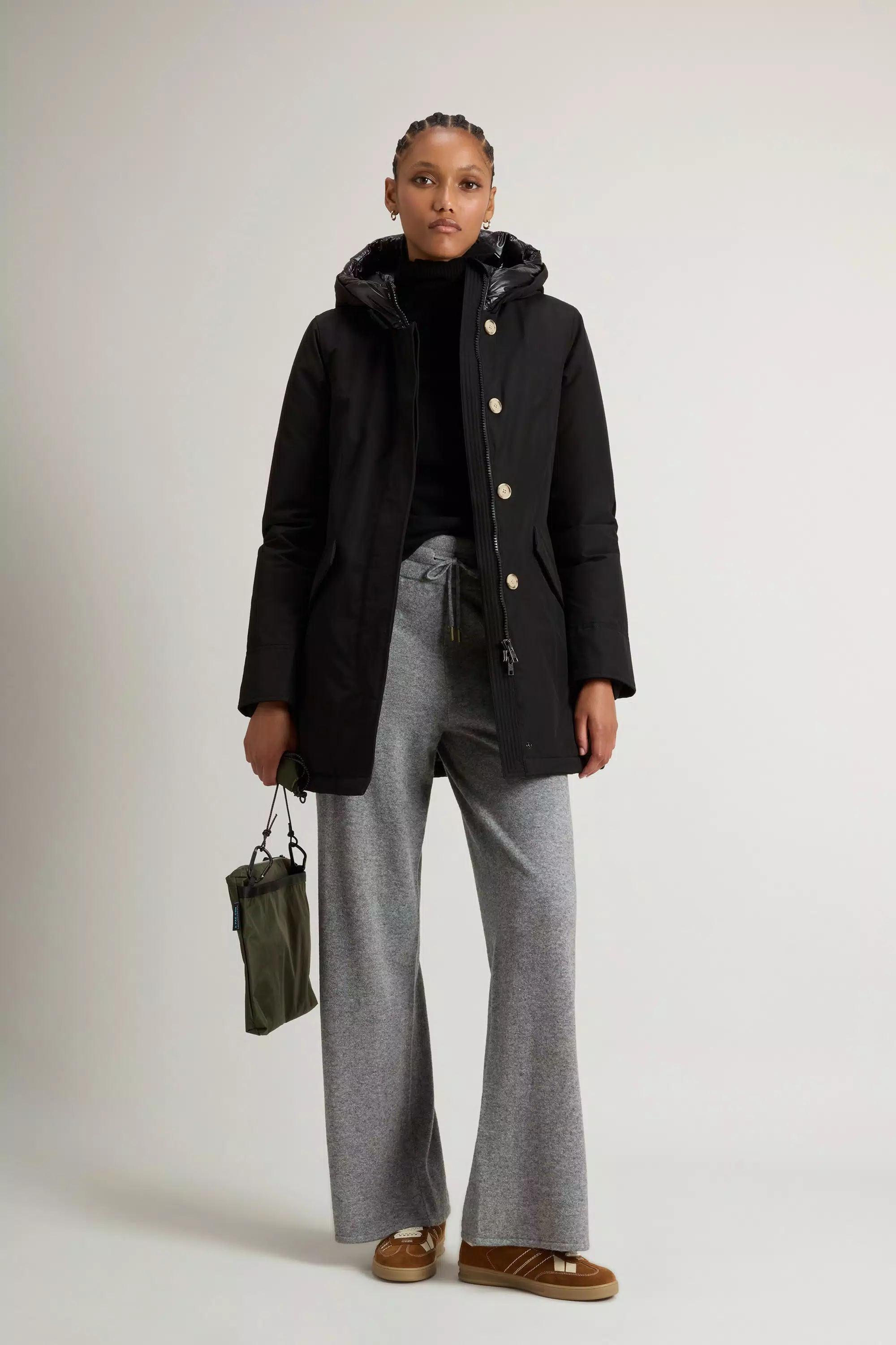Parka Artica in Tessuto Ramar - Nero