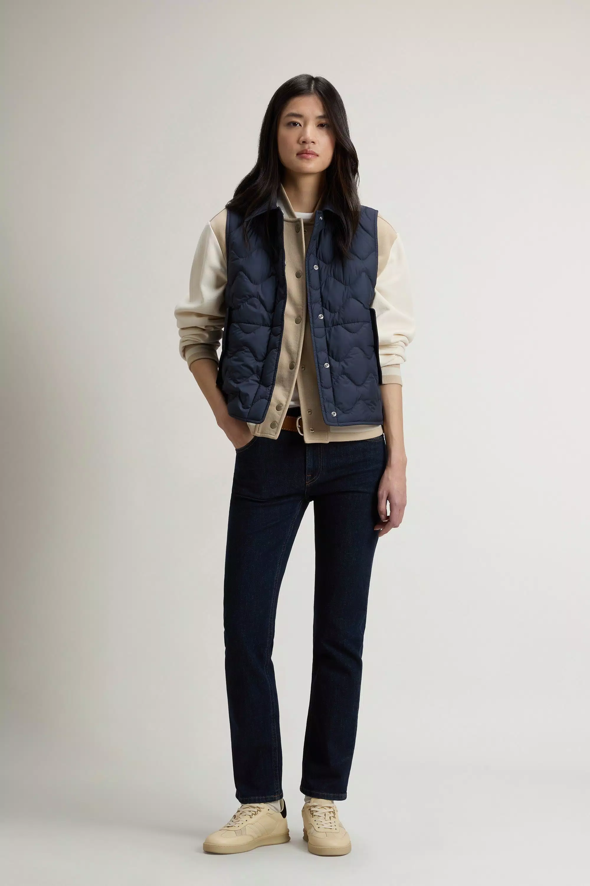 Gilet in microfibra trapuntata - Melton Blu
