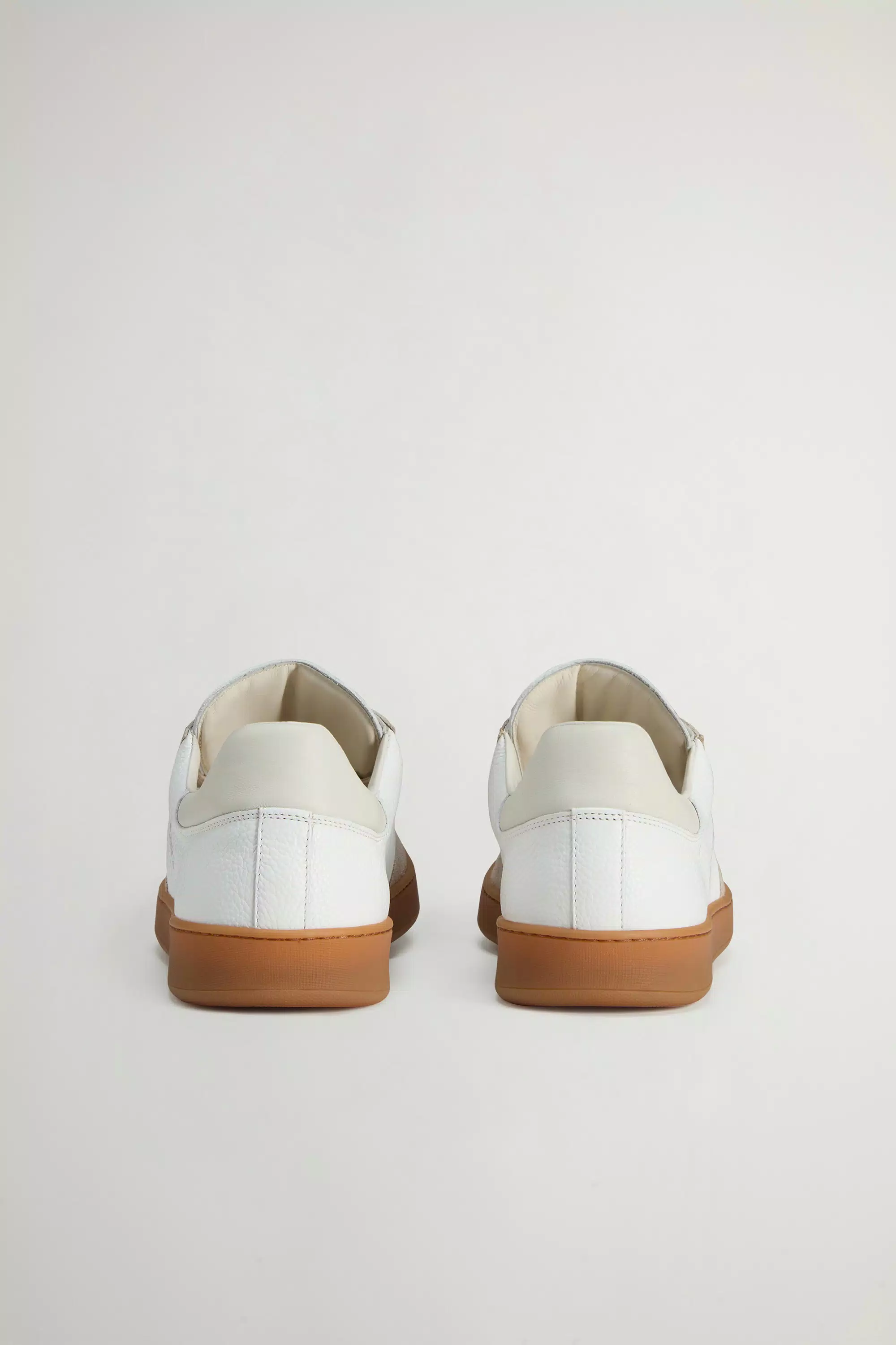 Scarpe da Ginnastica Swing Court in Pelle Sbucciata con Dettagli in Suede - Beige Bianco